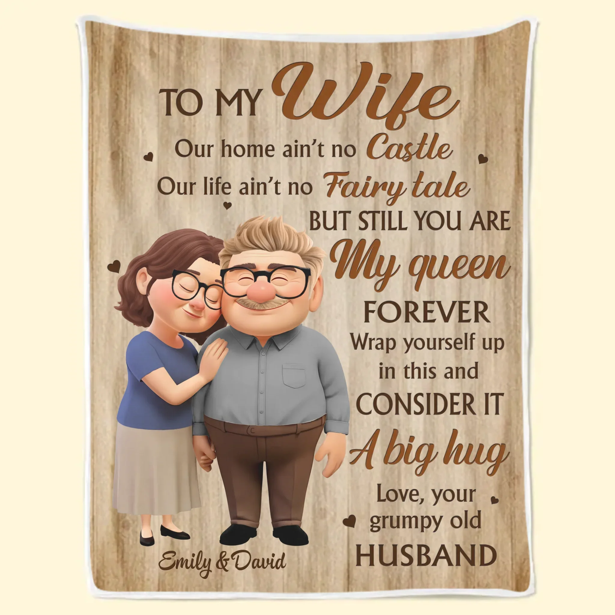 Custom Blanket - Personalized Anniversary Wedding Gifts For Husband And Wife, Him And Her - With You Everything Aligns - Image 3