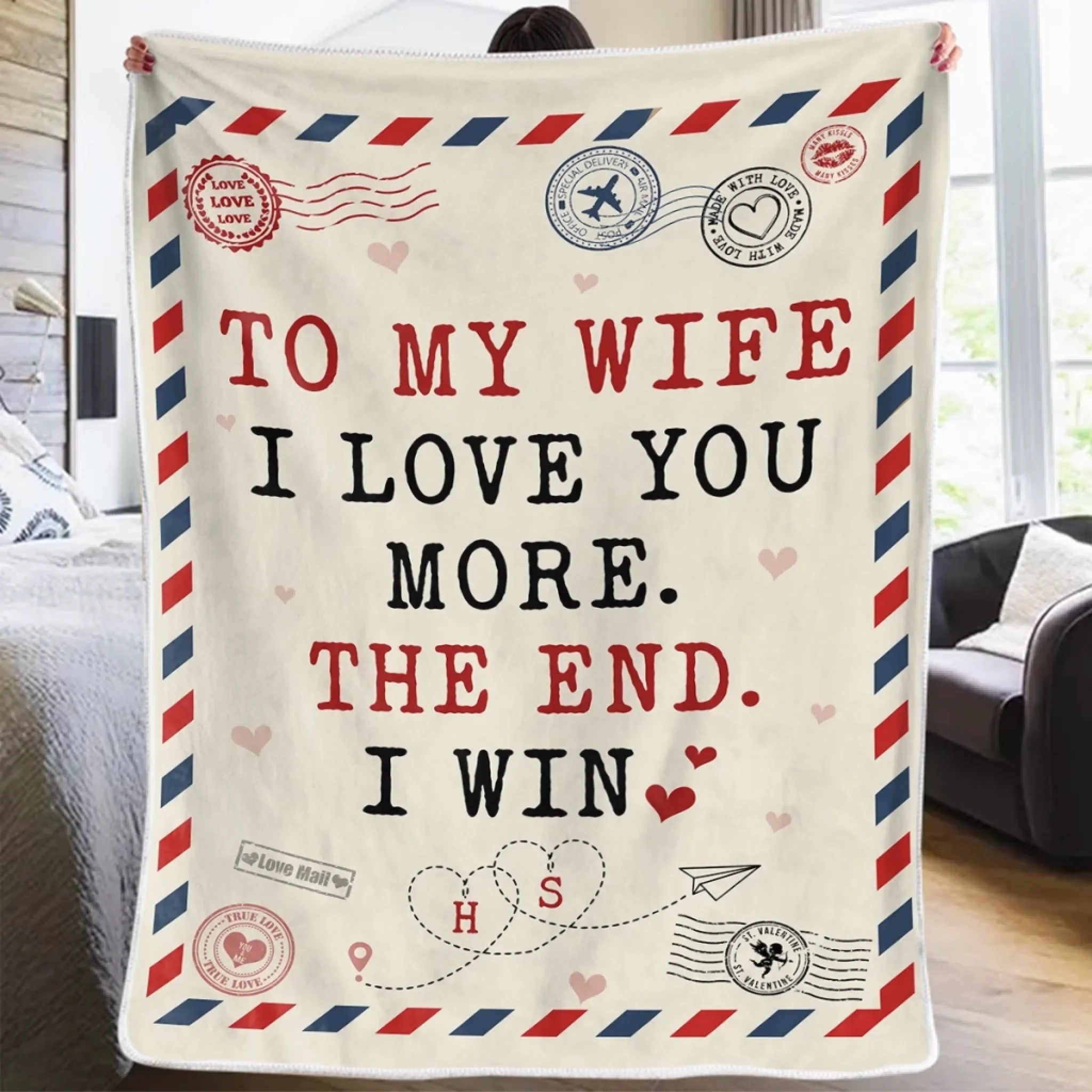 Custom Blanket - Personalized Anniversary Wedding Gifts For Husband And Wife, Him And Her - You Are My Chosen Calm - Image 4