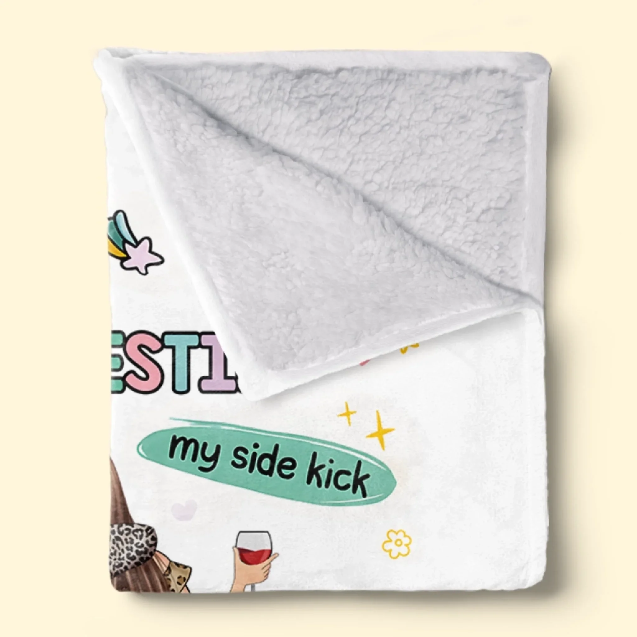 Custom Blanket - Personalized Best Friend Christmas Birthday Gifts For Women, Besties, Sisters, BFF - Besties Make Life More Fun - Image 4