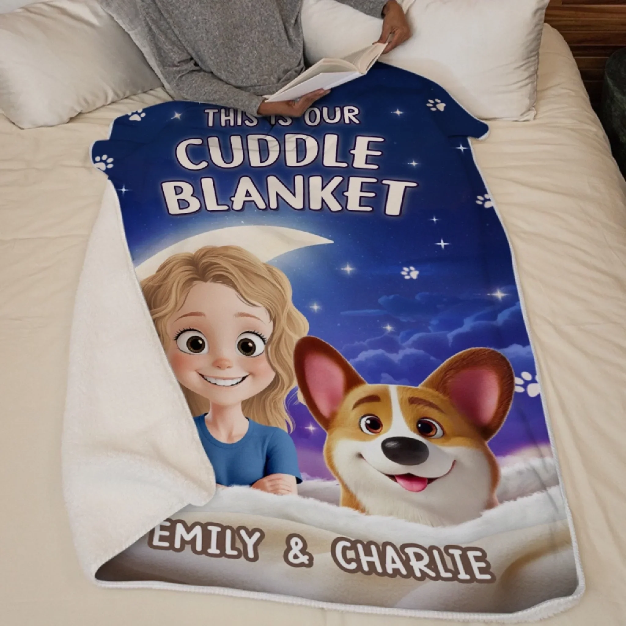 Custom Blanket - Personalized Birthday Gifts For Dog Cat Lovers, Dog Dad And Mom, Cat Owners - Peace Smells Like Home - Image 6