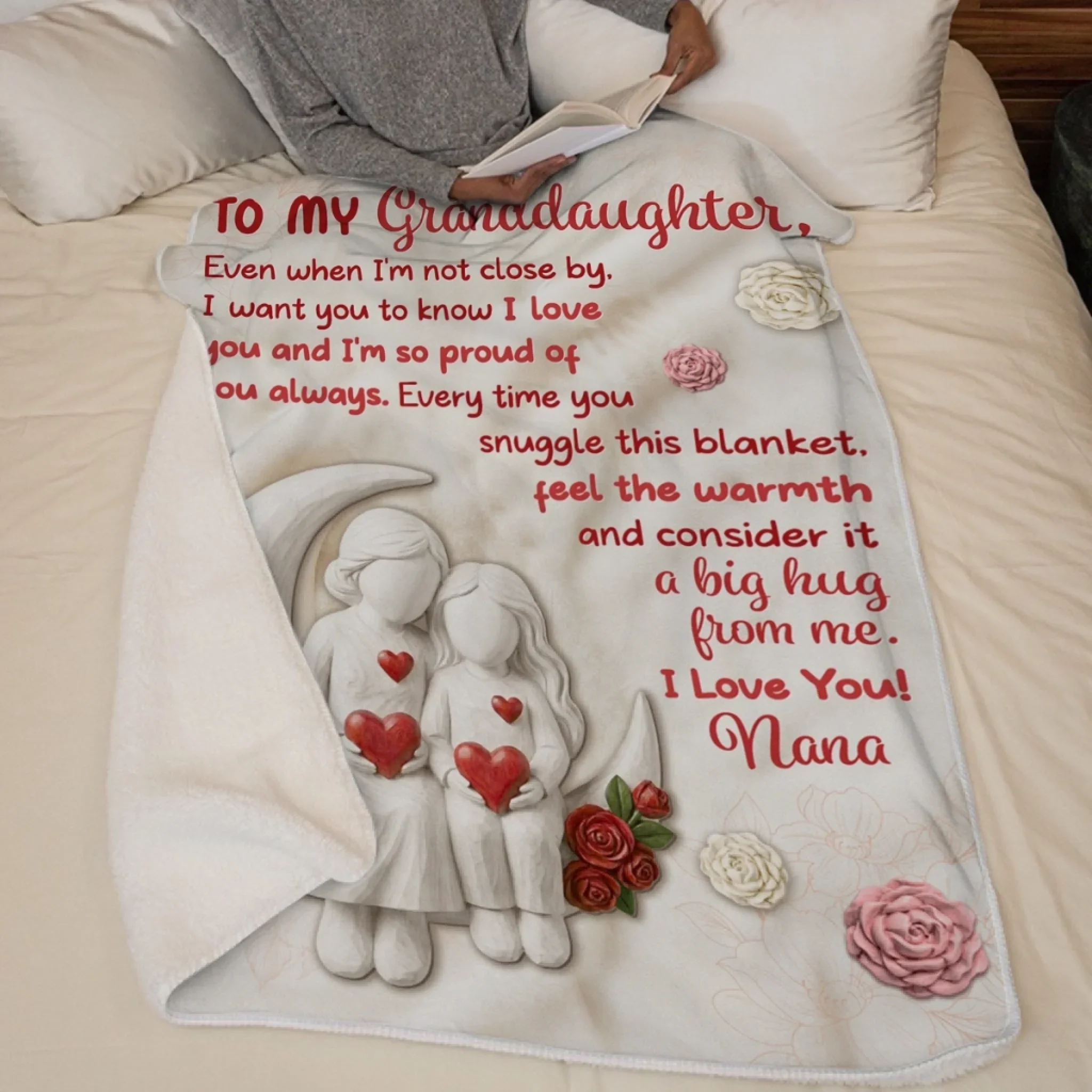 Custom Blanket - Personalized Birthday Gifts For Grandma, Granddaughter - Snuggle Tight, Nana’s Love - Image 6