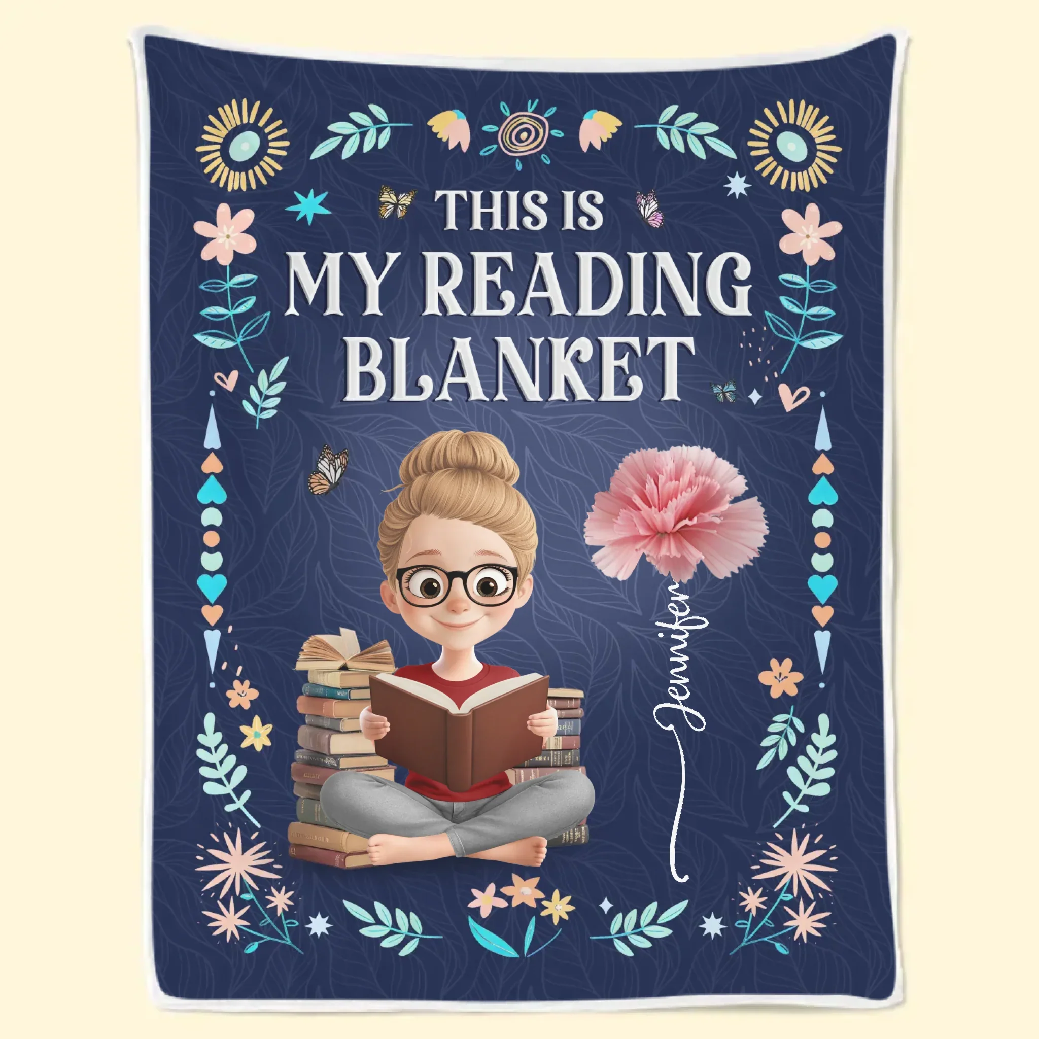 Custom Blanket - Personalized Christmas Bookish Gifts For Book Lovers, Bookworms, Readers - Life’s Better Under A Blanket Of Stories - Image 3