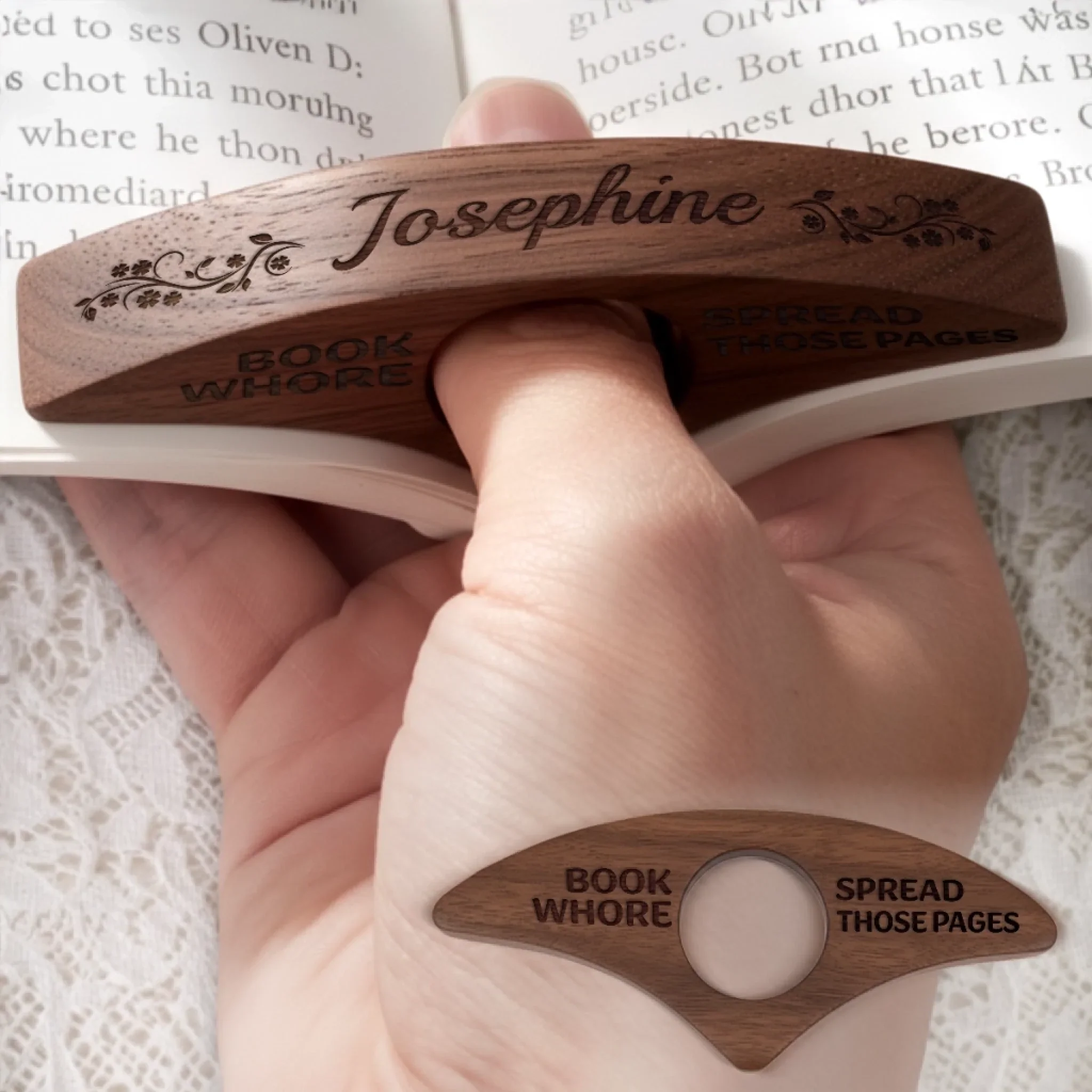 Custom Book Page Holder - Personalized Bookish Gifts For Book Lovers, Bookworms, Readers - Escape Into Stories - Image 4