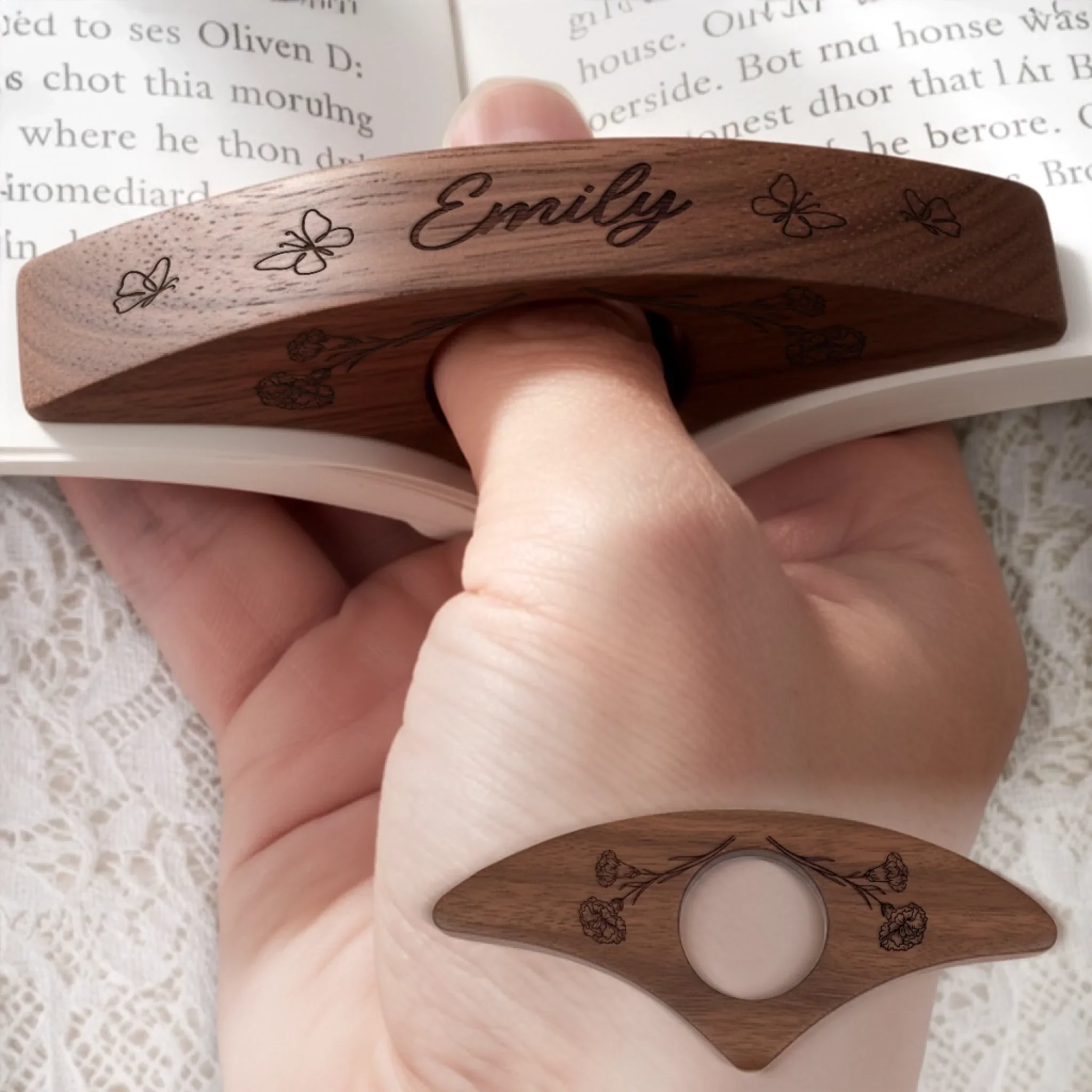 Custom Book Page Holder - Personalized  Christmas Bookish Gifts For Book Lovers, Bookworms, Readers - Lost In Pages Found In Stories - Image 4