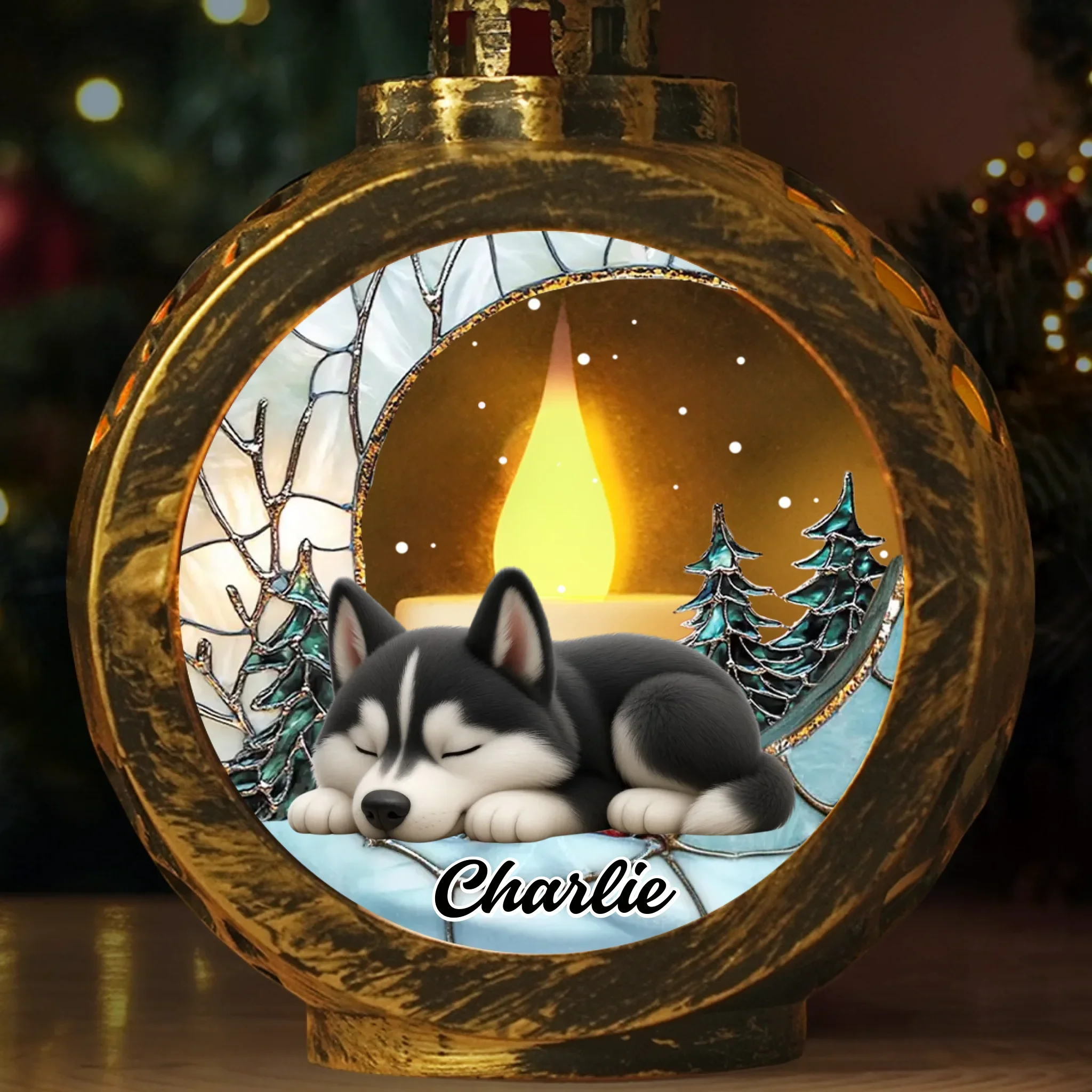 Custom Candlelight Lantern Ornament - Personalized Pet Christmas Memorial Sympathy Gifts For Dogs, Cats - Miss You In Every Quiet Moment - Image 2