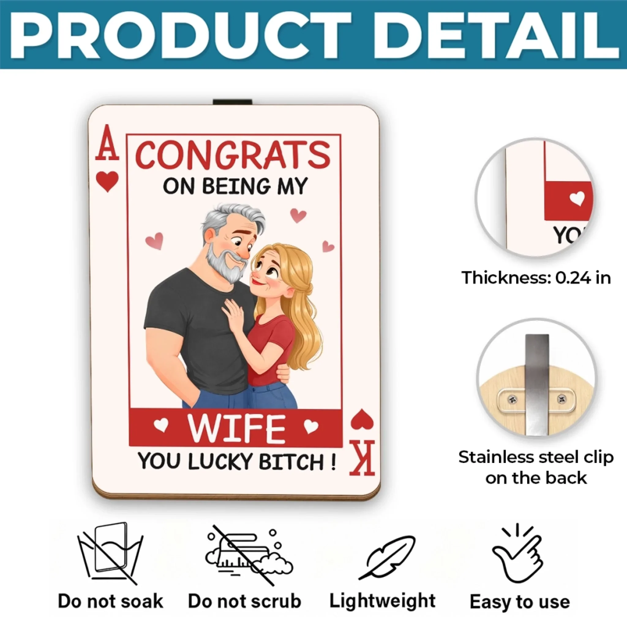 Custom Car Visor Clip - Personalized Anniversary Wedding Gifts For Husband And Wife, Him And Her - You And Me Always - Image 5