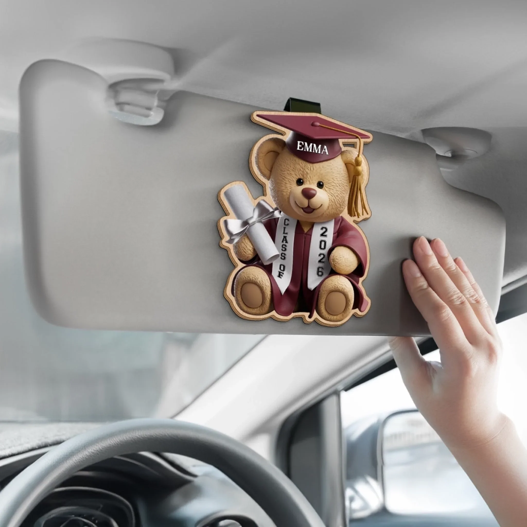 Custom Car Visor Clip - Personalized Graduation Gifts For Him, Her - Your Future Starts Now - Image 3