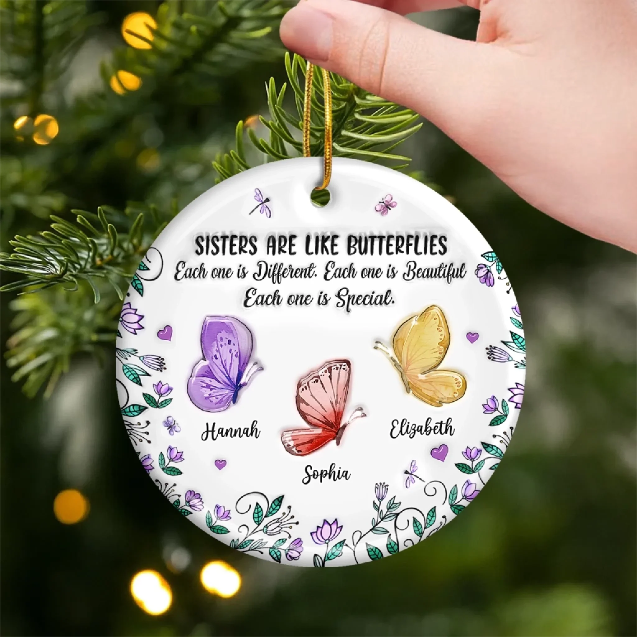 Custom Ceramic Ornament - Personalized Best Friend Christmas Birthday Gifts For Women, Besties, Sisters, BFF - Unbreakable Us - Image 3