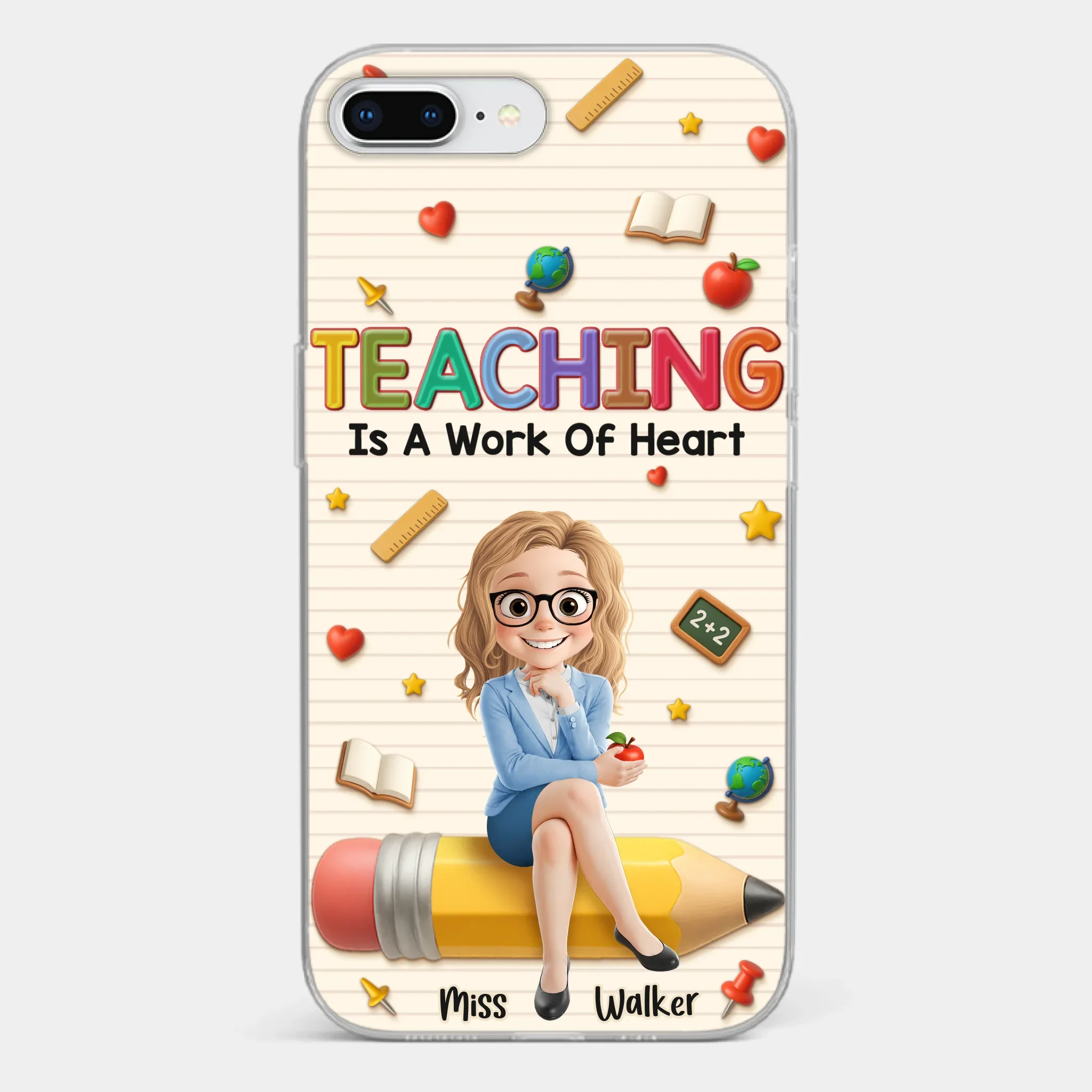 Custom Clear Phone Case - Personalized Back To School Gifts For Teachers - Where Learning Blooms - Image 3