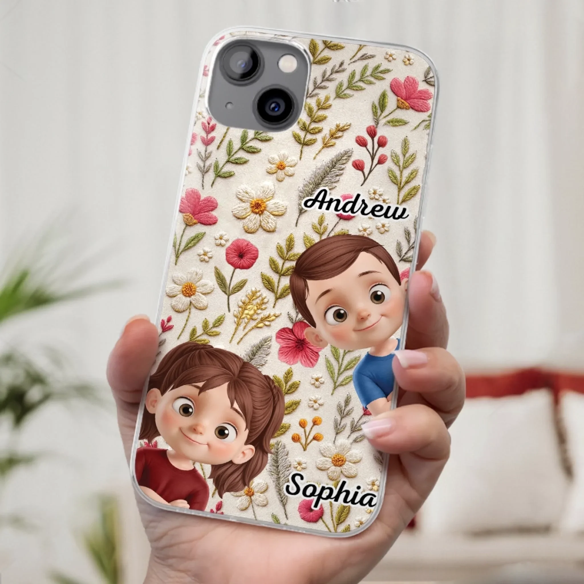 Custom Clear Phone Case - Personalized Birthday Gifts For Mom, Grandma - My Little Joys - Image 32