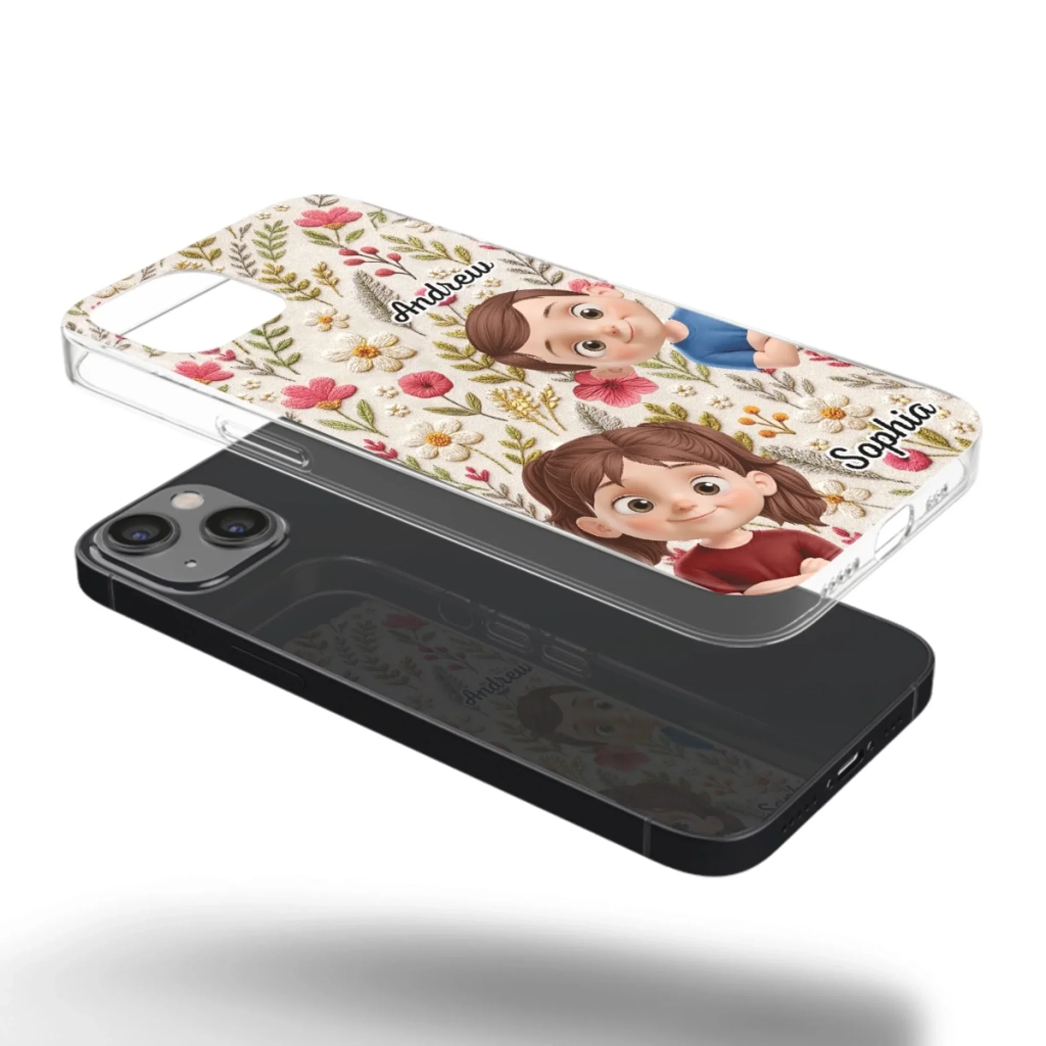 Custom Clear Phone Case - Personalized Birthday Gifts For Mom, Grandma - My Little Joys - Image 33