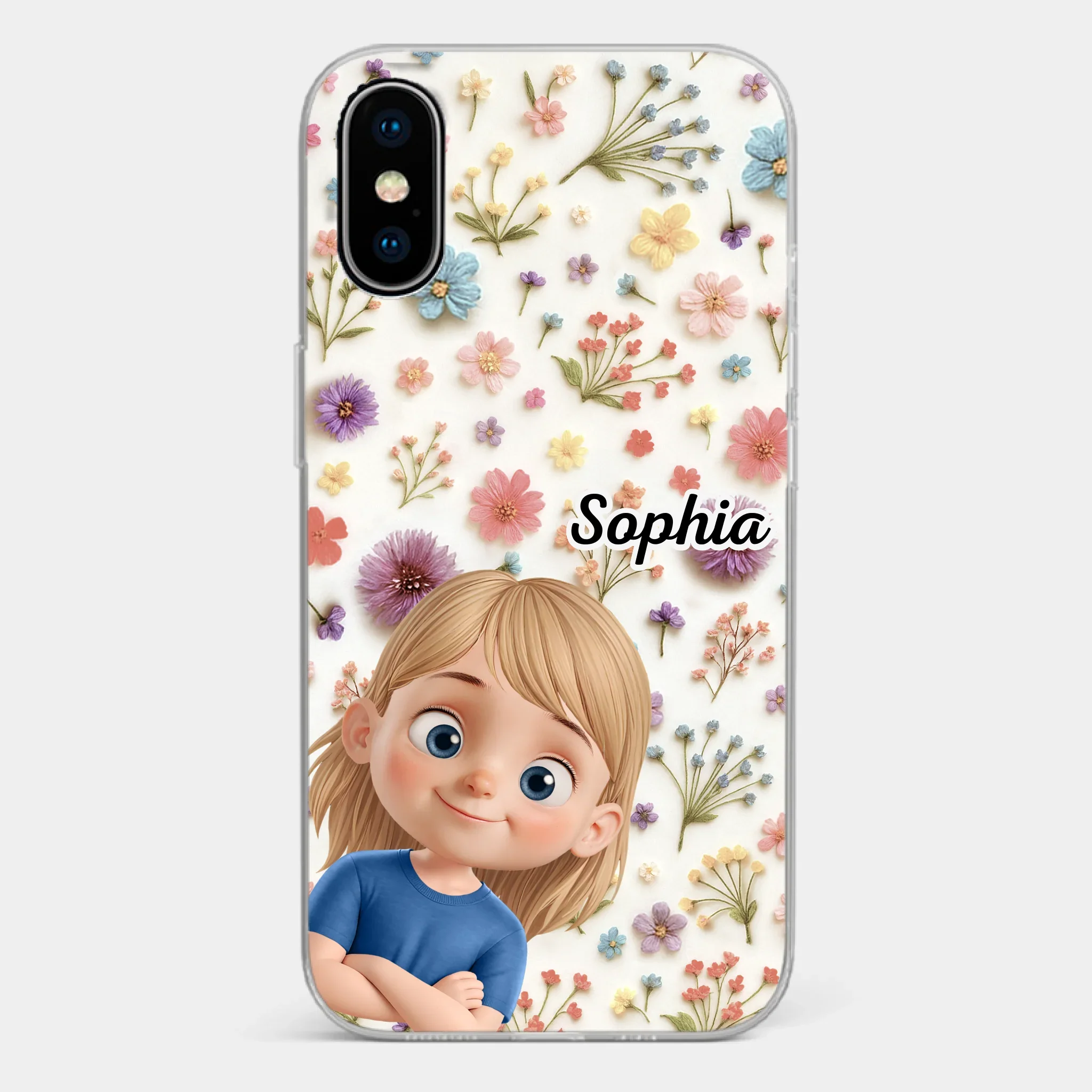 Custom Clear Phone Case - Personalized Birthday Gifts For Mom, Grandma - Smiles Forever - Image 26