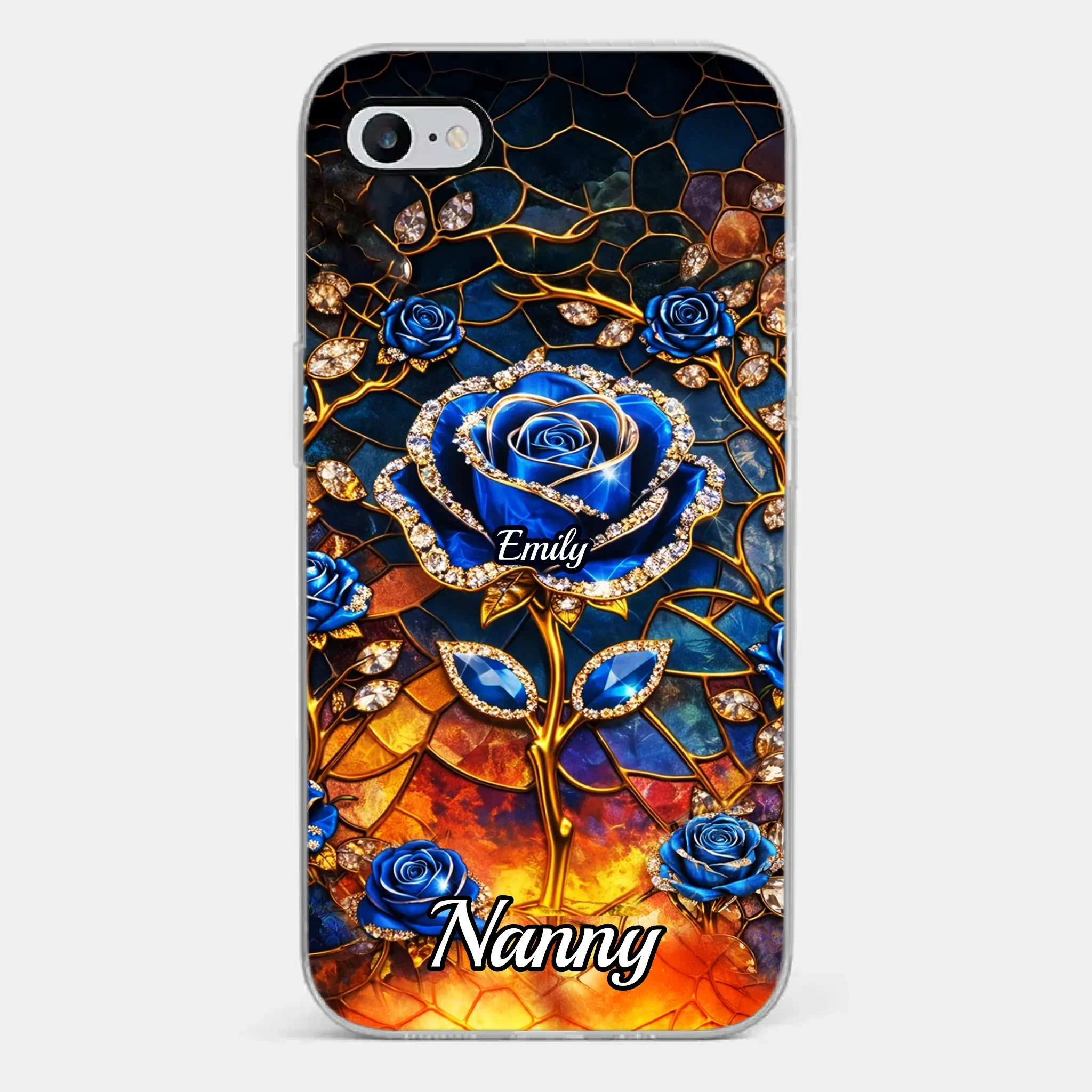 Custom Clear Phone Case - Personalized Mother's Day Birthday Gifts For Mom, Grandma - Happiness Is  Being With You - Image 2
