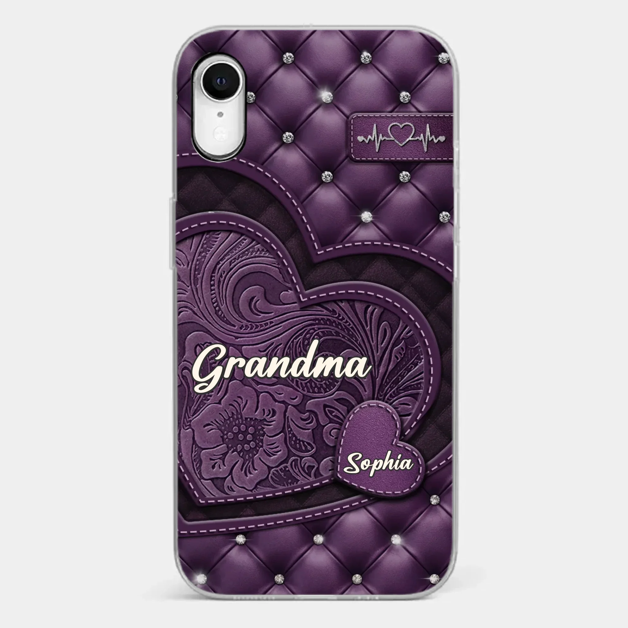 Custom Clear Phone Case - Personalized Mother's Day Birthday Gifts For Mom, Grandma - Hearts Held Together - Image 25