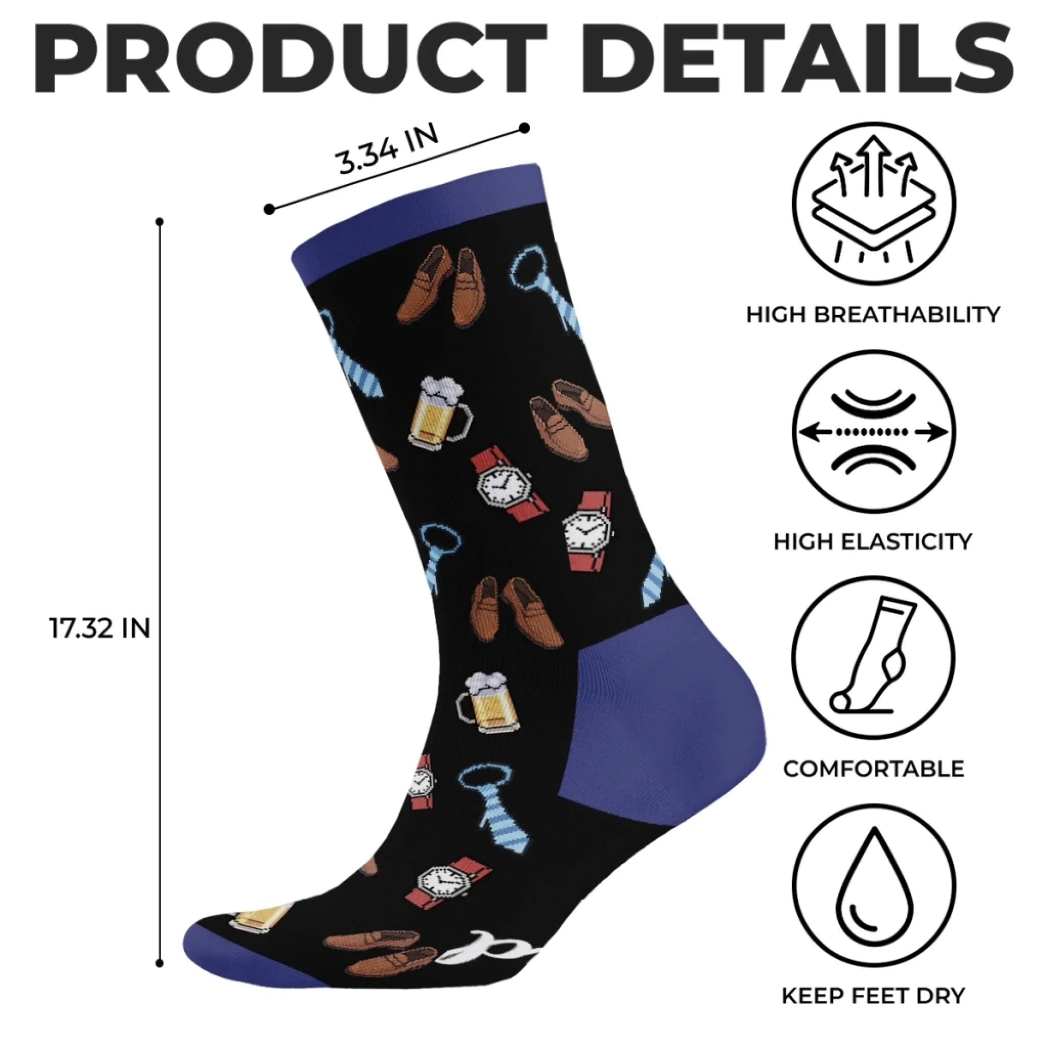 Custom Crew Socks - Personalized Anniversary Wedding Gifts For Husband And Wife, Him And Her - Wife’s Favorite Human - Image 6