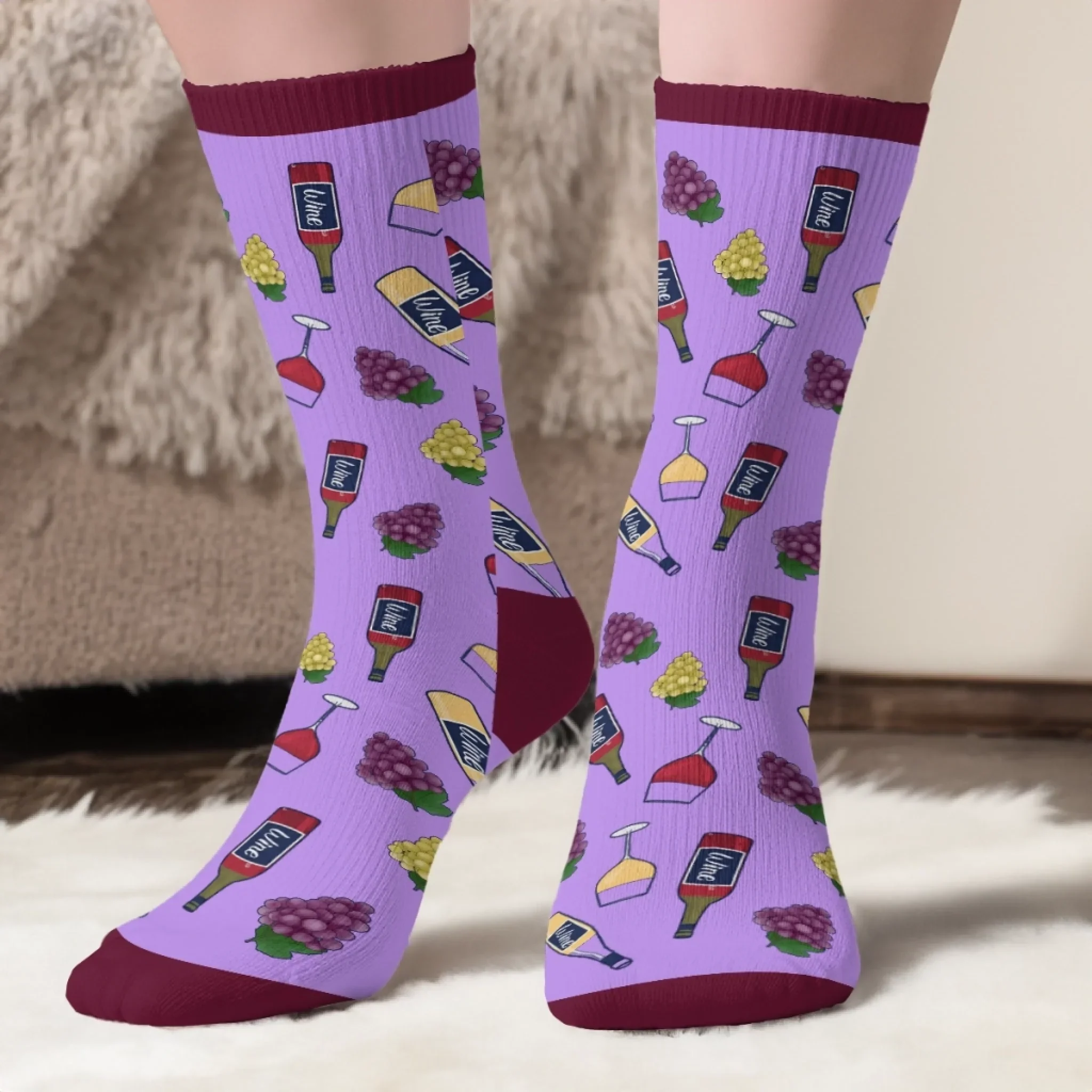 Custom Crew Socks - Personalized Birthday Gifts For Besties, Sisters, BFF, Family, Yourself - Happy Feet Happy Heart - Image 4
