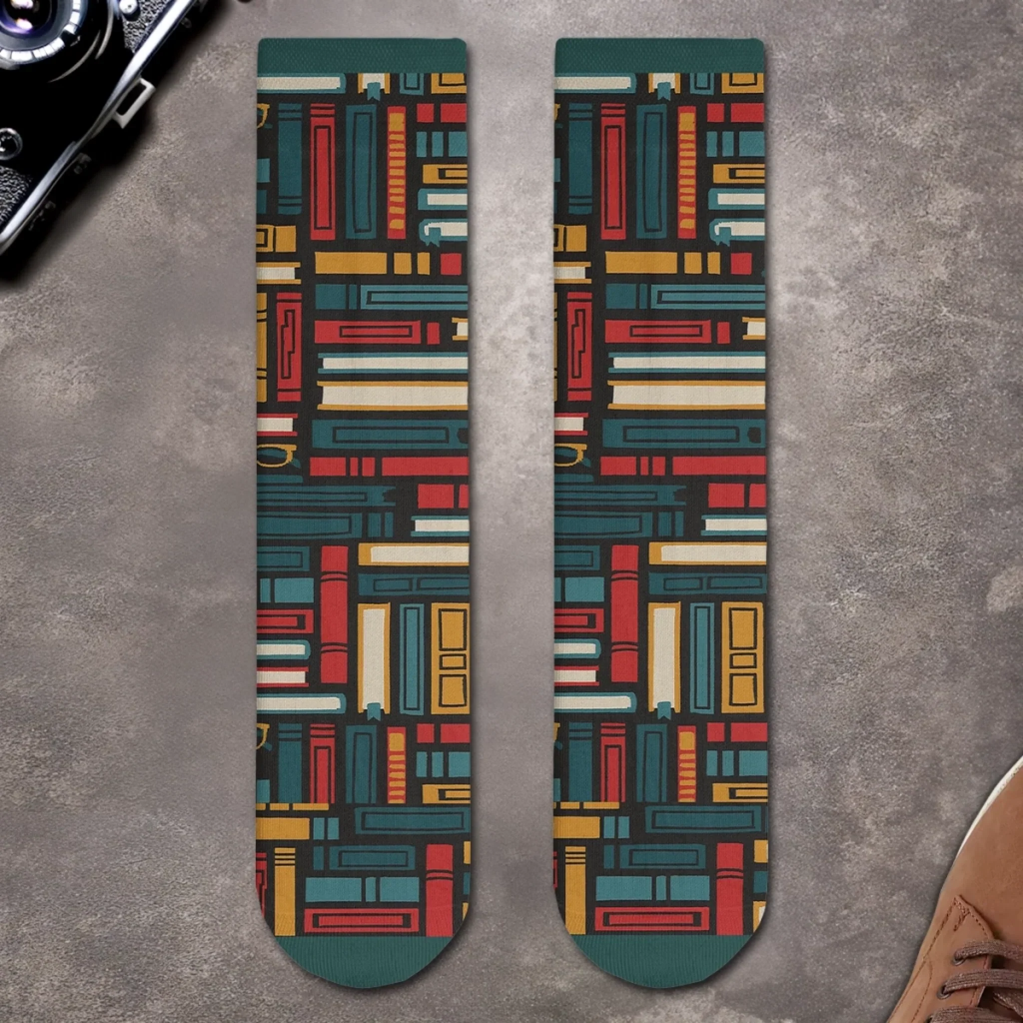 Custom Crew Socks - Personalized Bookish Gifts For Book Lovers, Bookworms, Readers - Keeping Up With My Reading Game - Image 6
