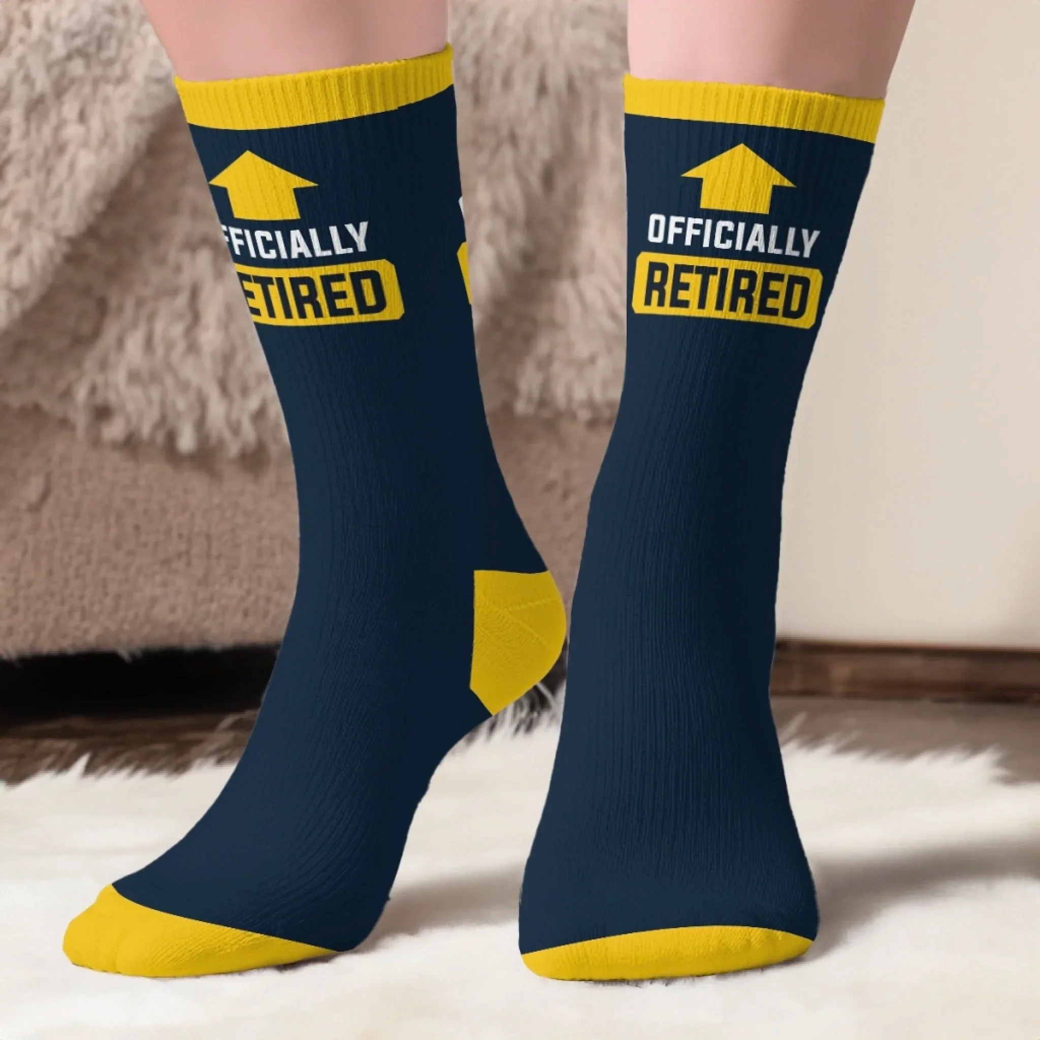 Custom Crew Socks - Personalized Retirement Gifts For Women, Men - No Deadlines, Just Good Vibes - Image 5