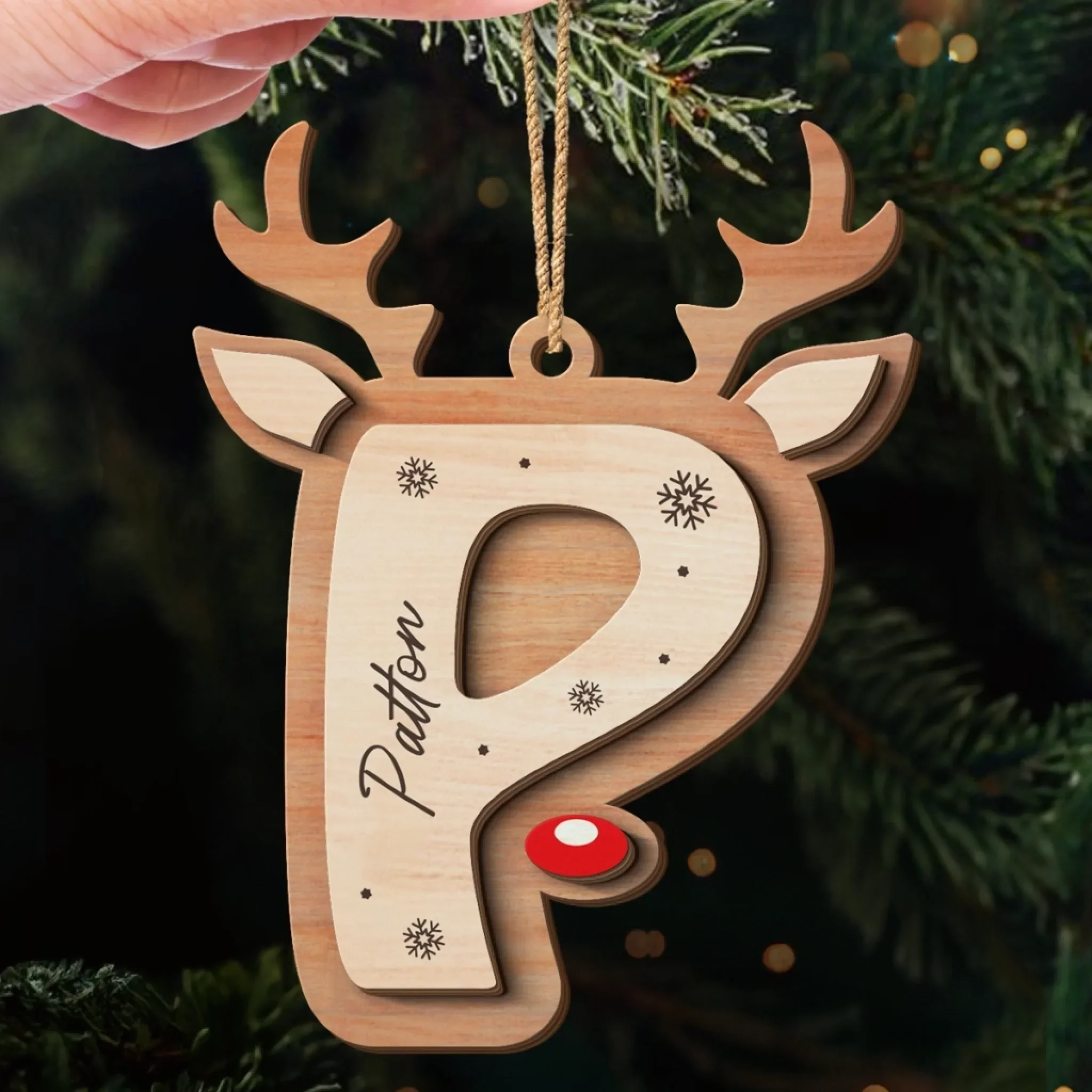 Custom Double Layer Wooden Ornament - Personalized Christmas Birthday Gifts For Mom, Dad, Kids - A Tree Full Of Names, A Heart Full Of Love - Image 5