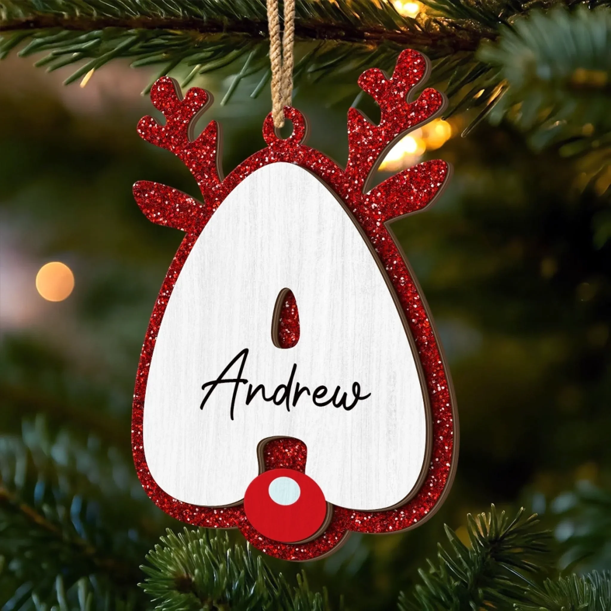 Custom Double Layer Wooden Ornament - Personalized Christmas Birthday Gifts For Mom, Dad, Kids - Family Makes Everything Bright - Image 4