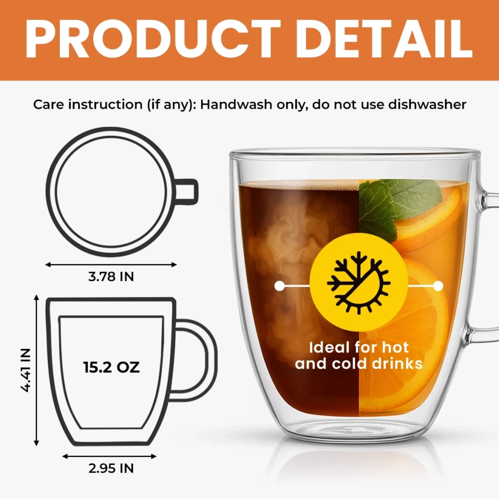 Custom Double Wall Glass Mug - Personalized Garden Gifts For Gardeners - Full Of Plant Power - Image 6