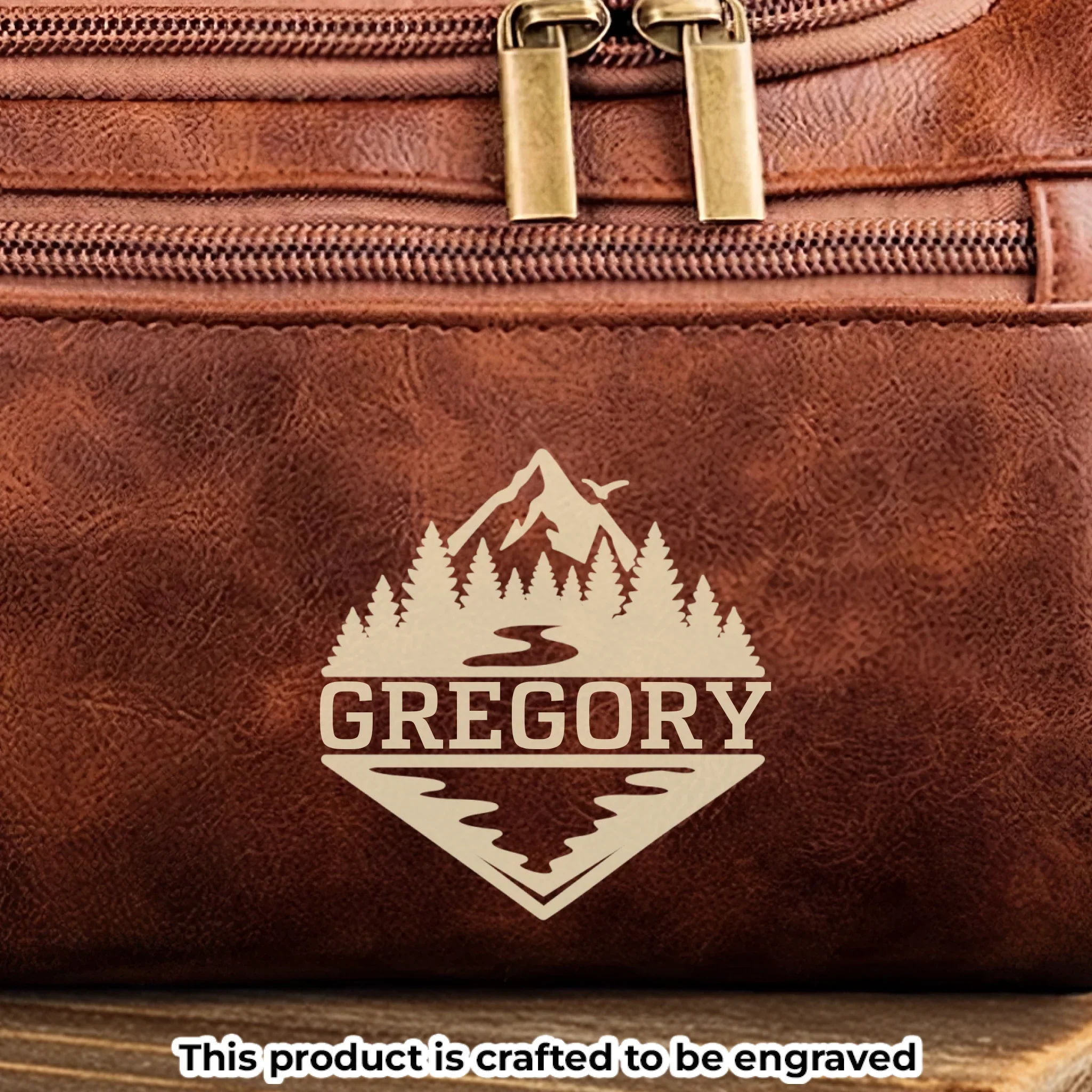 Custom Engraved Leather Toiletry Bag - Personalized  Christmas Birthday Camping Gifts For Campers - Built To Last Every Journey - Image 3