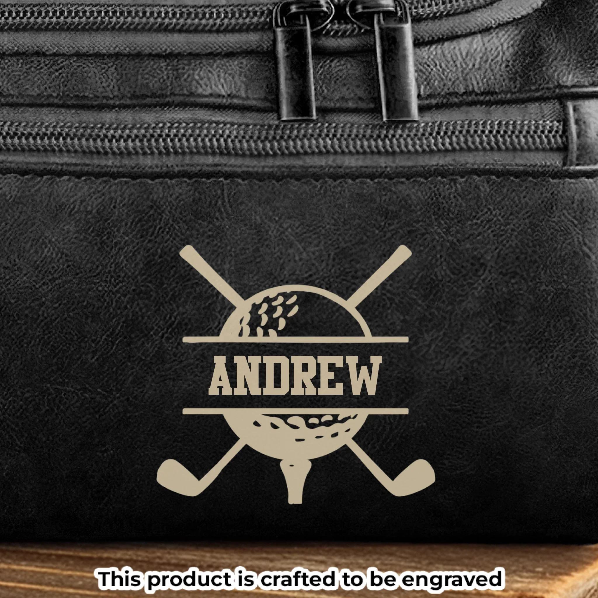 Custom Engraved Leather Toiletry Bag - Personalized  Christmas Birthday Golf Gifts For Men, Women - For The Man Who Plays Life Like Golf - Image 5
