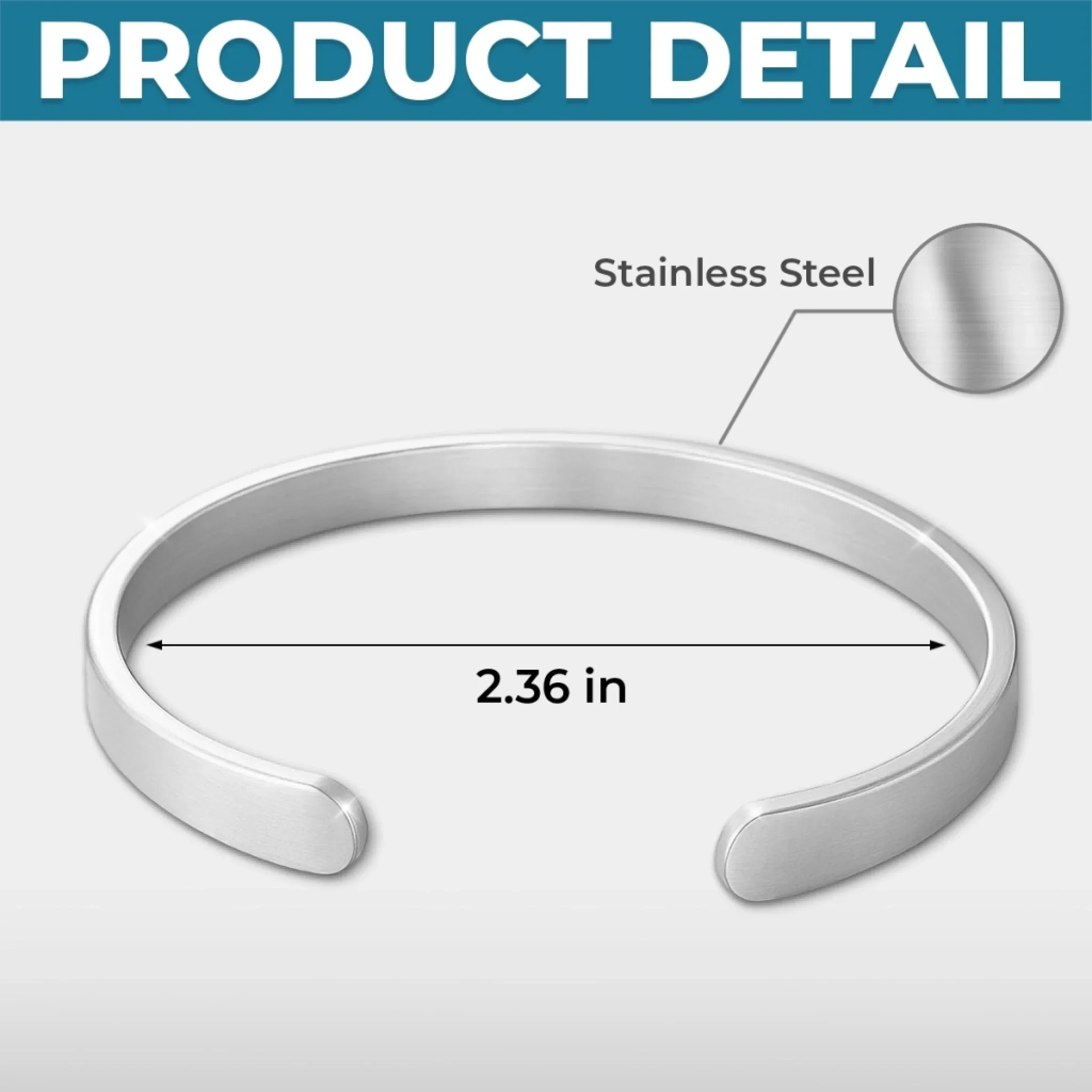 Custom Engraved Stainless Steel Cuff Bracelet - Personalized Best Friend Birthday Gifts For Women, Besties, Sisters, BFF - Partners In Crime Forever - Image 5