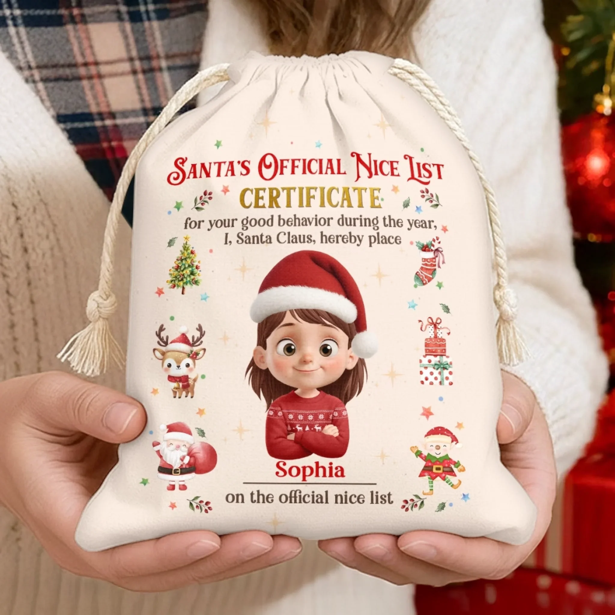 Custom Favor Bag - Personalized Christmas Birthday Gifts For Kids - Tiny Joys Sparkling Nights - Image 8