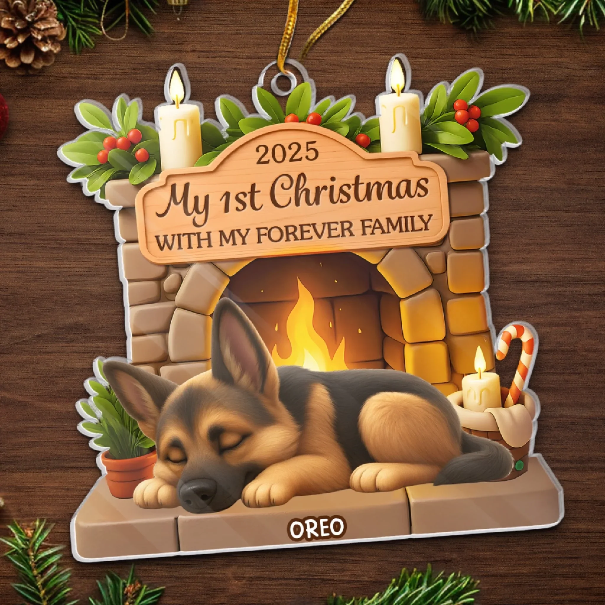 Custom First Christmas Acrylic Ornament - Personalized Christmas Birthday Gifts For Dog Lovers, Dog Dad And Mom - Forever Love For Dogs - Image 5