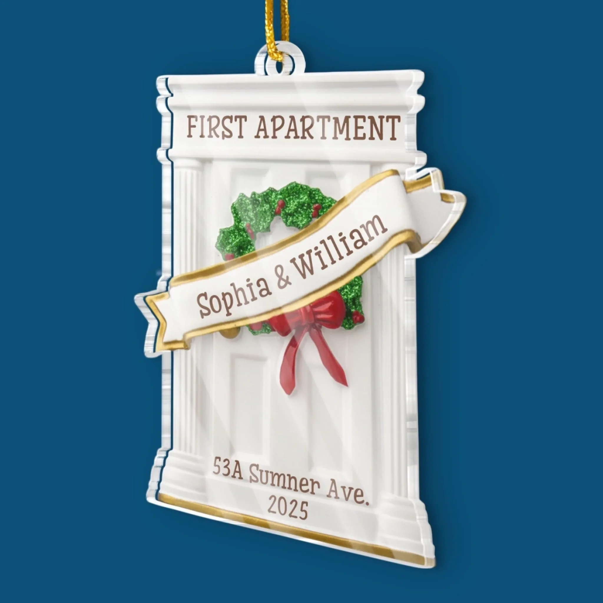 Custom First Christmas In New Home Acrylic Ornament - Personalized Anniversary Christmas Wedding Gifts For Husband And Wife, Him And Her, New Homeowners, Couples, Friends - Our Cozy Beginning - Image 3