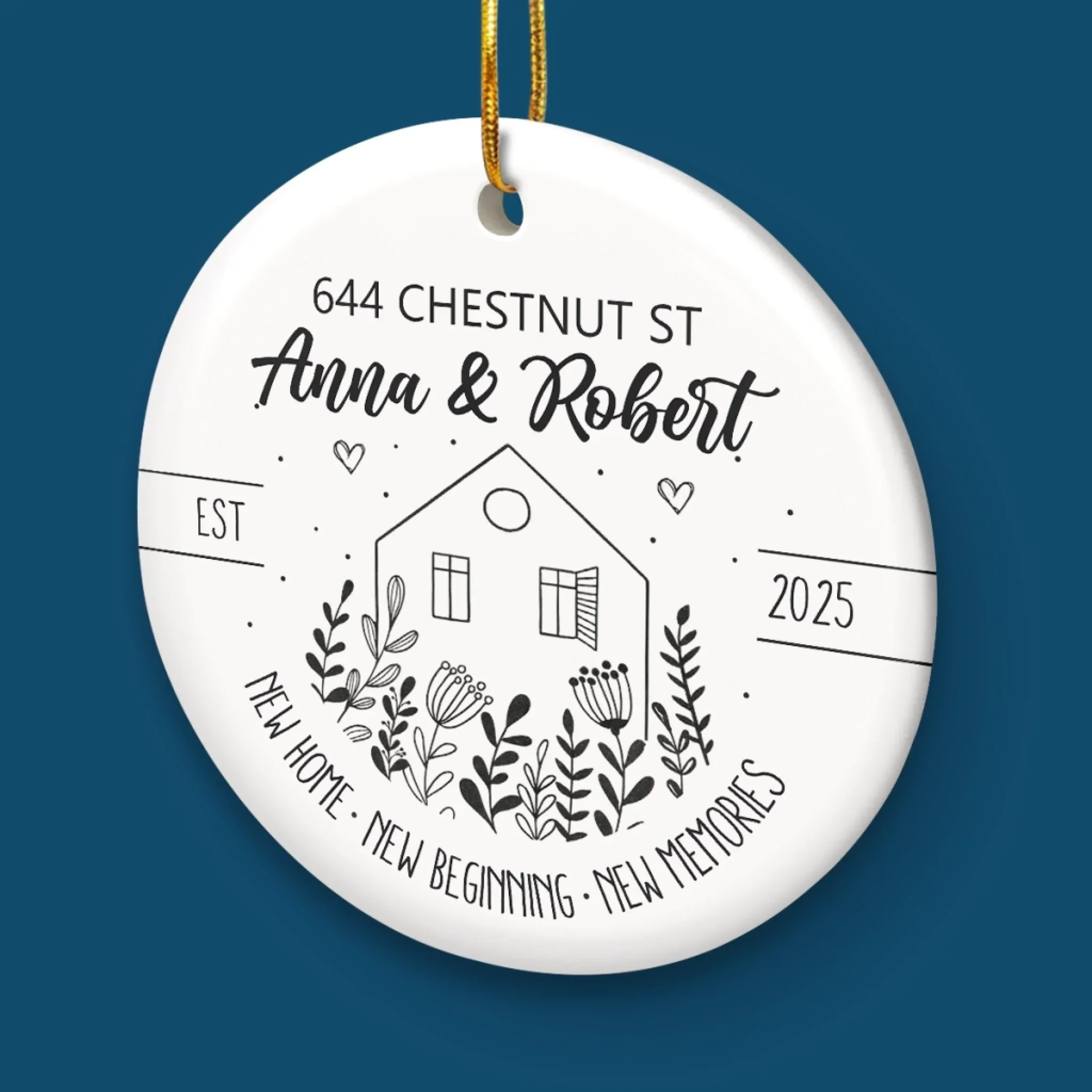 Custom First Christmas In New Home Ceramic Ornament - Personalized Anniversary Christmas Wedding Gifts For Husband And Wife, Him And Her, New Homeowners, Couples, Friends - Home Is Our Best Gift - Image 5