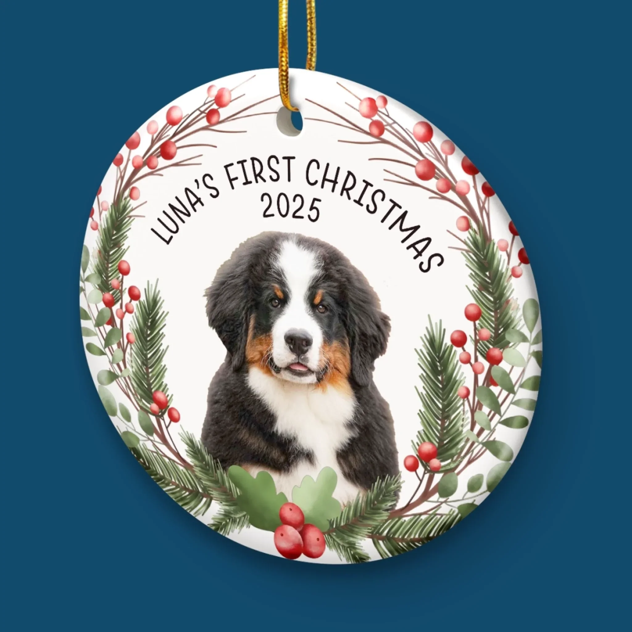Custom First Christmas Pet Ceramic Ornament - Personalized Christmas Birthday Gifts For Dog Lovers, Cat Lovers, Pet Dad And Mom, New Pet Ornament - Barking Through The Snow - Image 5