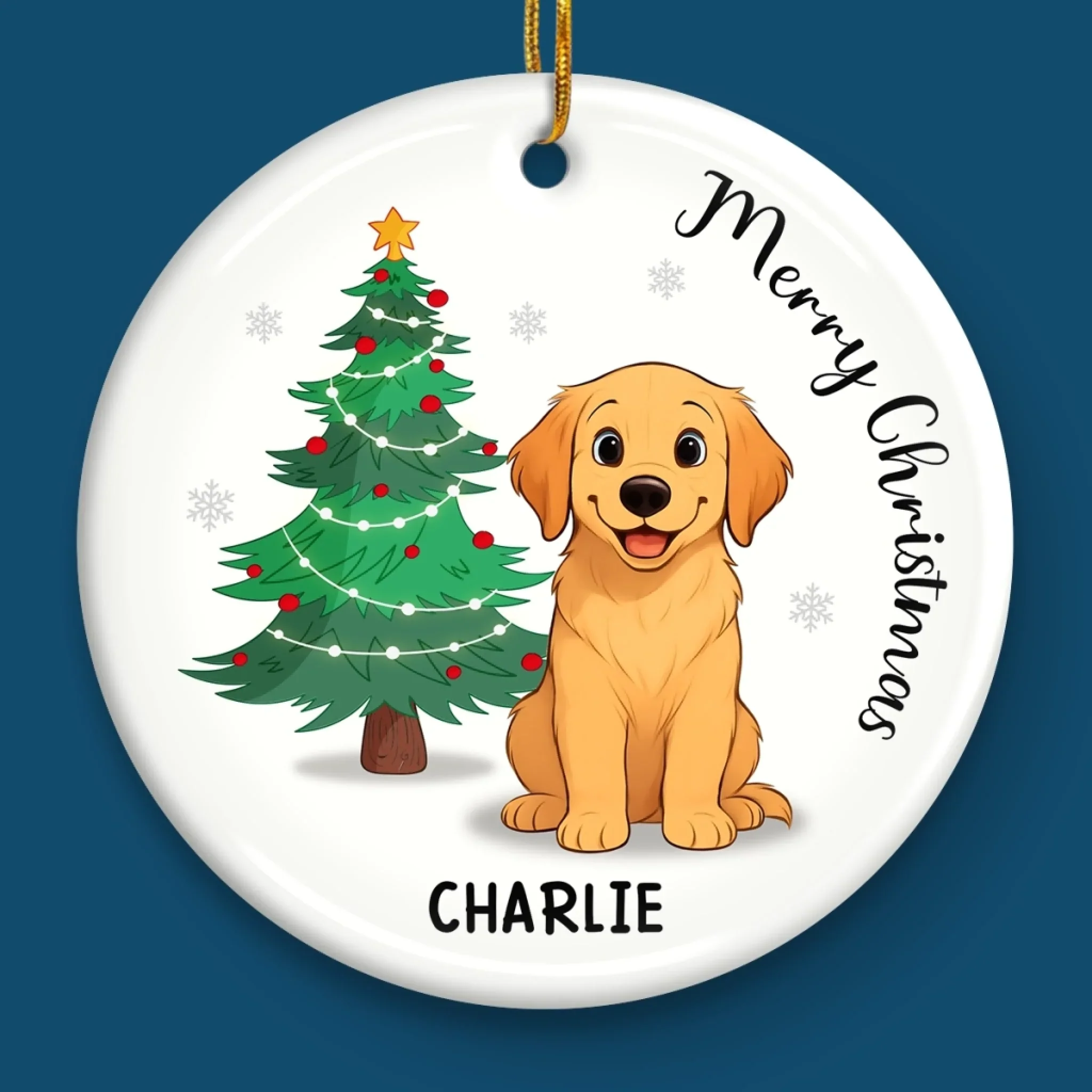 Custom First Christmas Pet Ceramic Ornament - Personalized Christmas Birthday Gifts For Dog Lovers, Cat Lovers, Pet Dad And Mom, New Pet Ornament - Santa Paws Was Here - Image 4