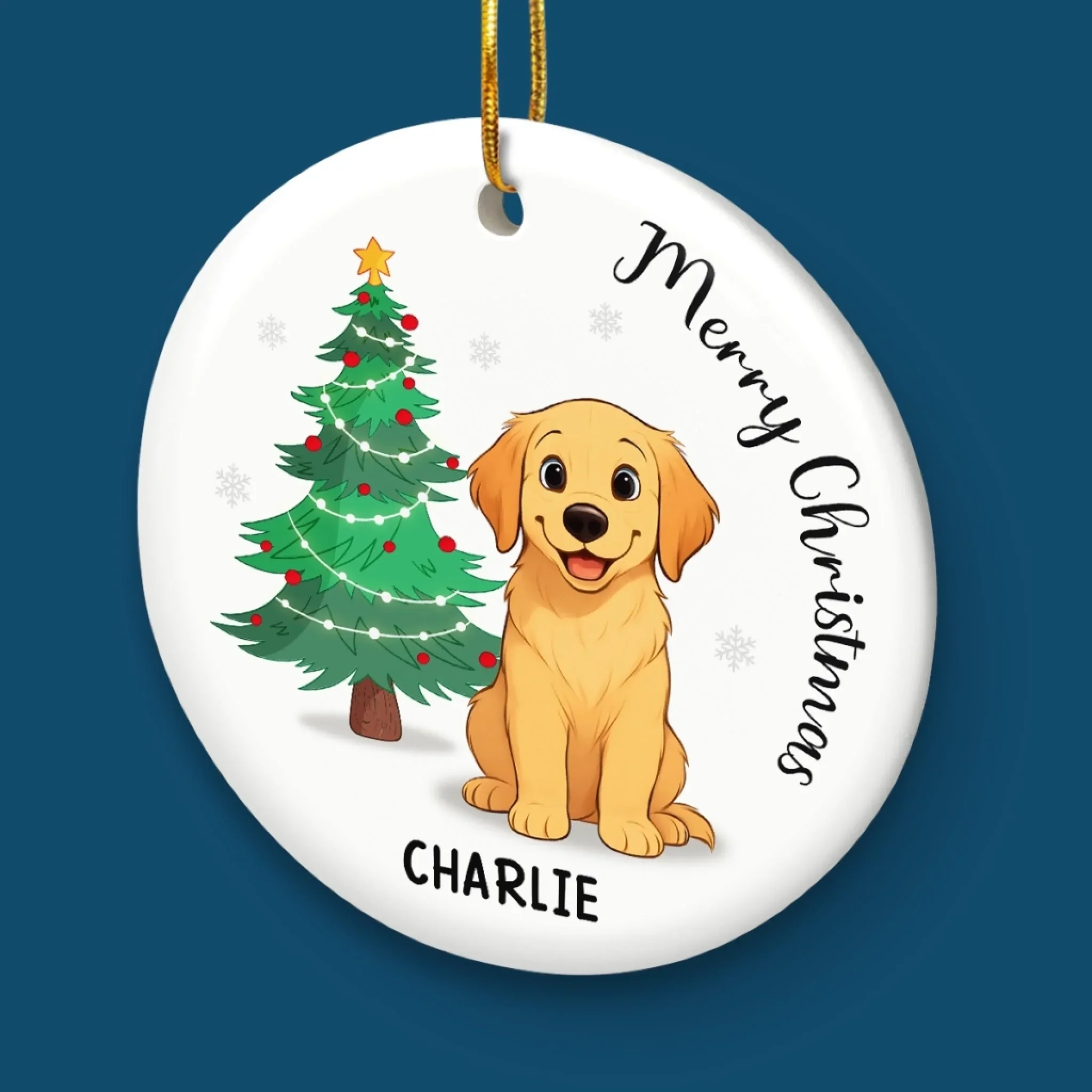 Custom First Christmas Pet Ceramic Ornament - Personalized Christmas Birthday Gifts For Dog Lovers, Cat Lovers, Pet Dad And Mom, New Pet Ornament - Santa Paws Was Here - Image 5
