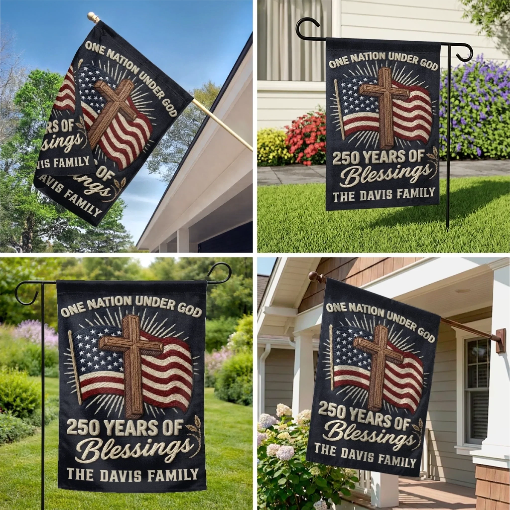 Custom Flag - Personalized America 250th Anniversary Gifts For Mom, Dad, Brother, Sister, Kids - Stars Shine With Pride - Image 6
