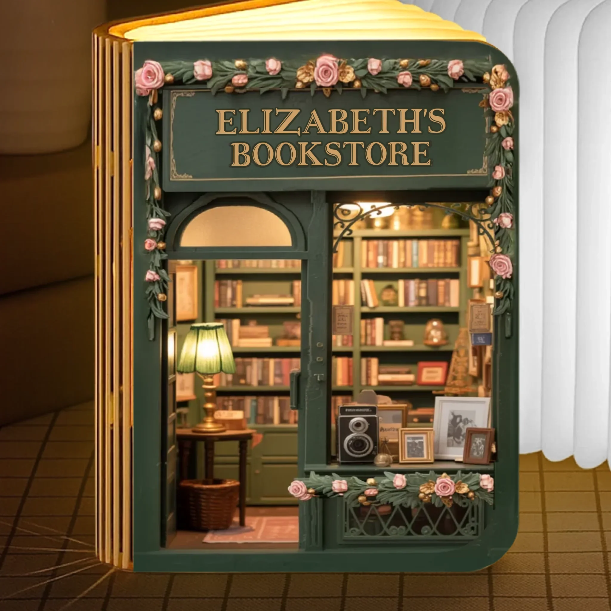 Custom Foldable LED Magic Book Lamp - Personalized Bookish Gifts For Book Lovers, Bookworms, Readers - A Sanctuary For Story Lovers - Image 3