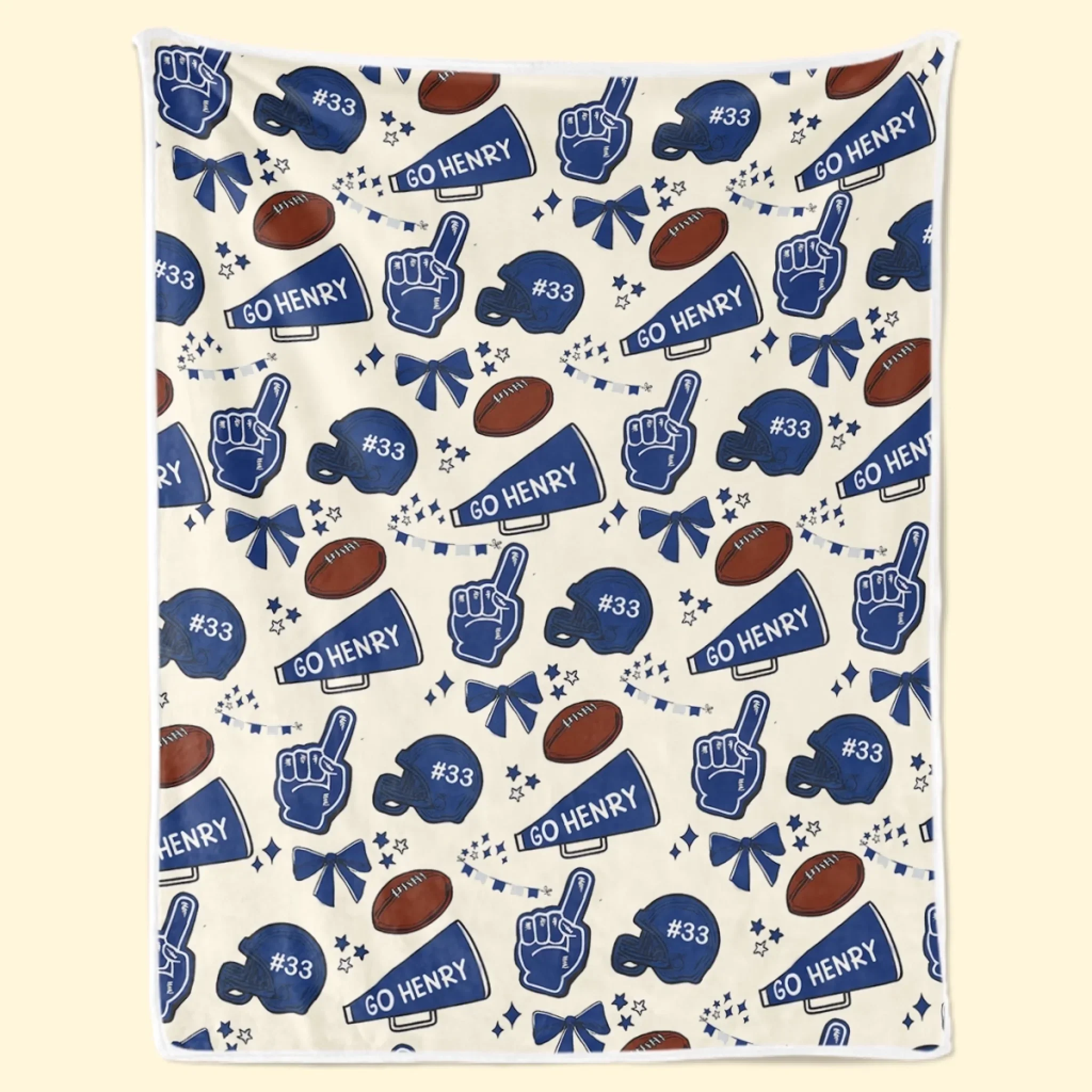 Custom Football Blanket - Personalized Gift For Birthday, Football Football Lovers, NFL Fans, Sport Lovers, Senior Graduation Gift - Proud Football Family - Image 4