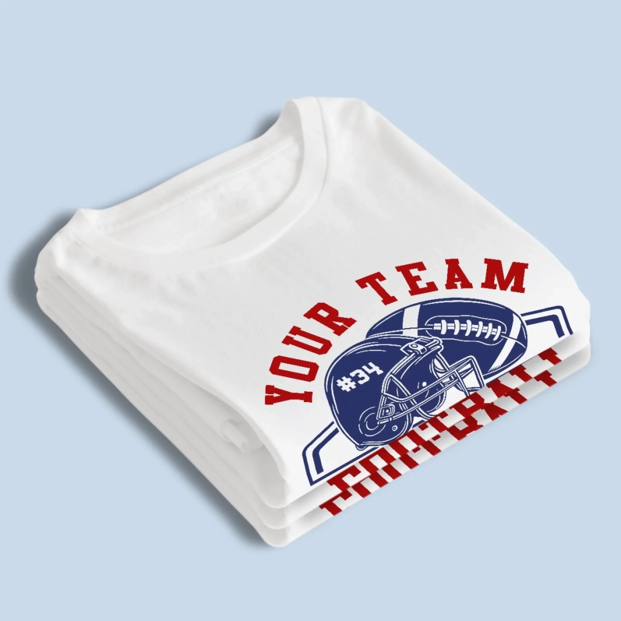 Custom Football Team T-shirt, Hoodie - Personalized Birthday Football Gifts For American Football Players, Football Lovers, NFL Fans, - American Football Helmet & Ball - Image 3