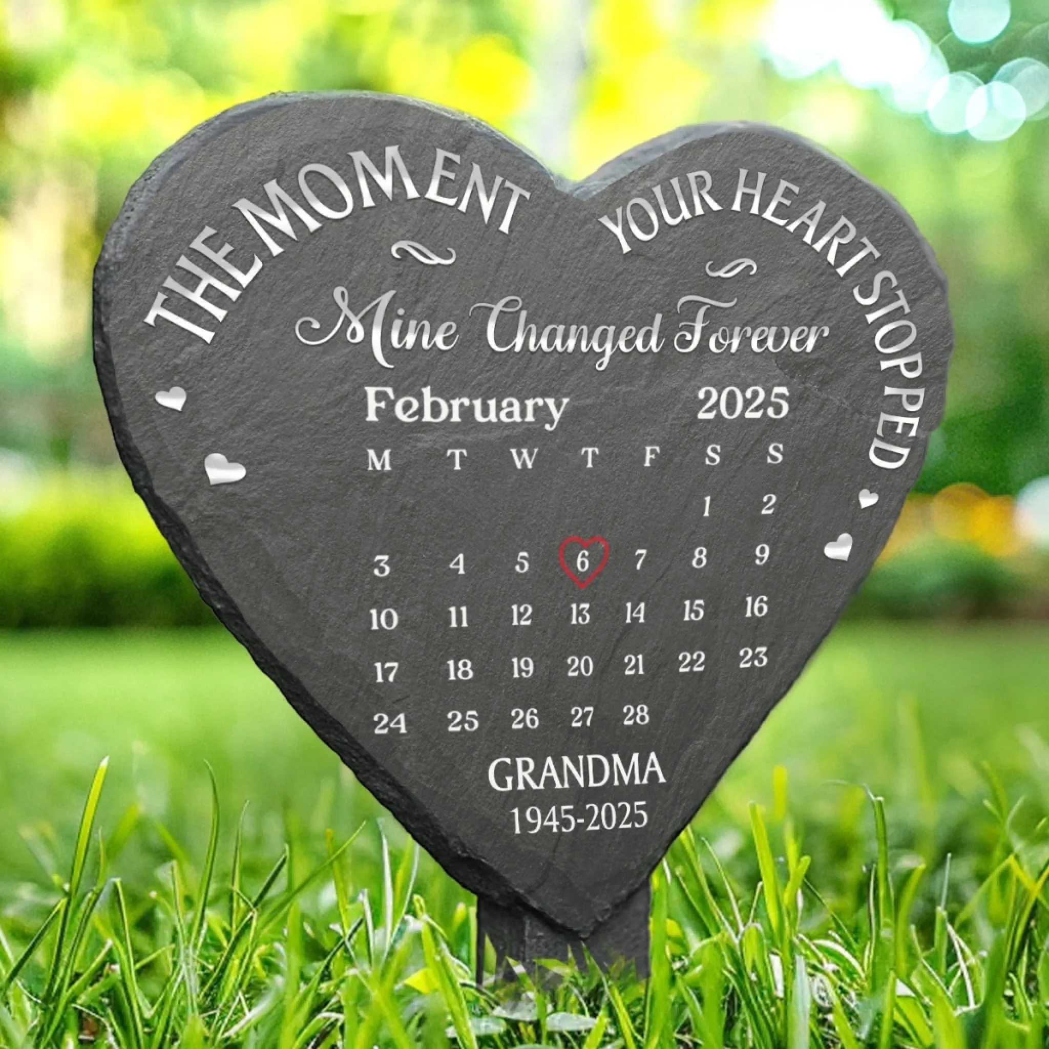 Custom Garden Stone Stake - Personalized Memorial Sympathy Gifts For Loss Of Mom, Dad - Carried In My Soul - Image 3