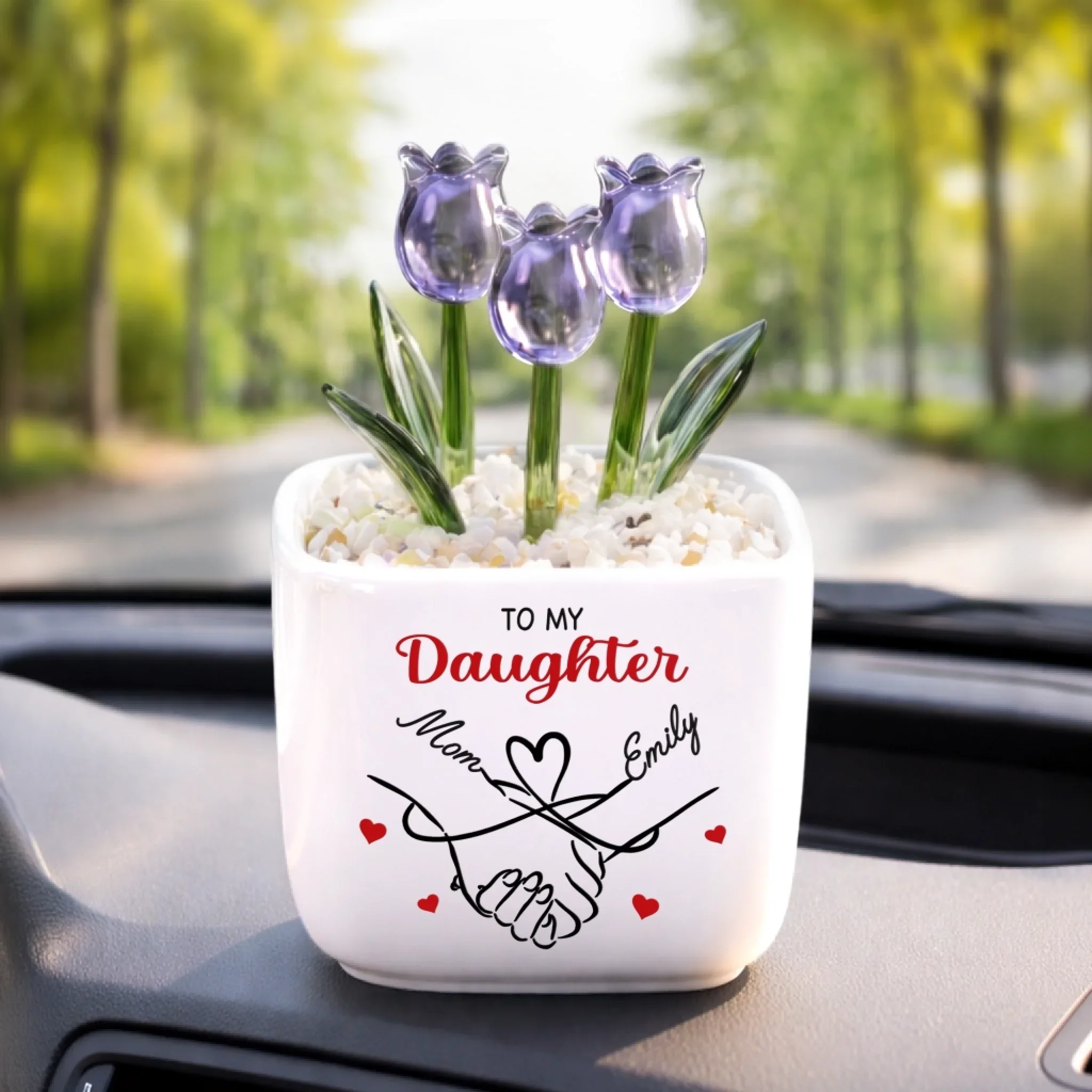 Custom Glass Everlasting Tulips - Personalized Birthday Gifts For Daughter - To My Beautiful Daughter - Image 2