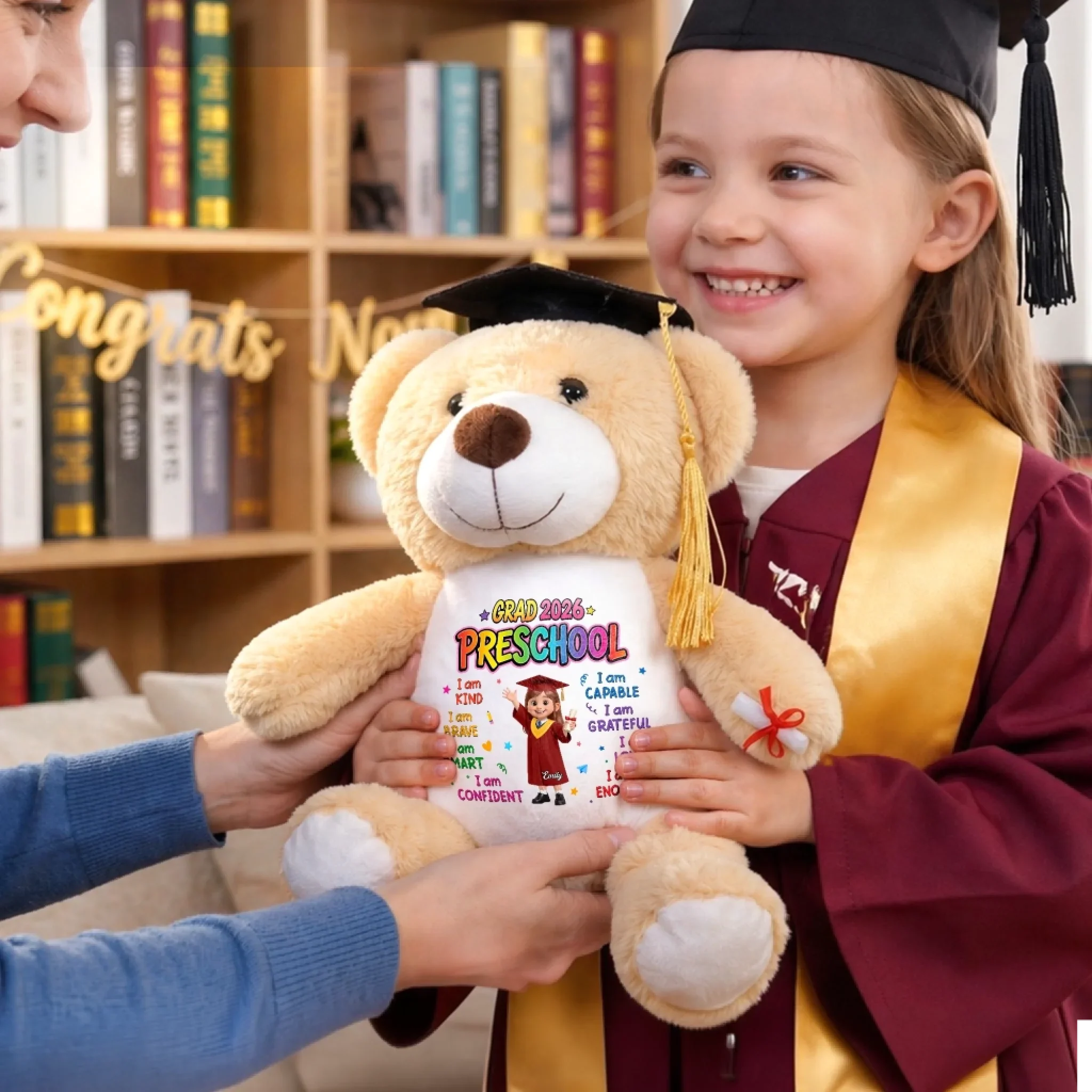 Custom Graduation Plush Bear - Personalized Graduation Gifts For Kids - Future Legend In A Tiny Cap - Image 4