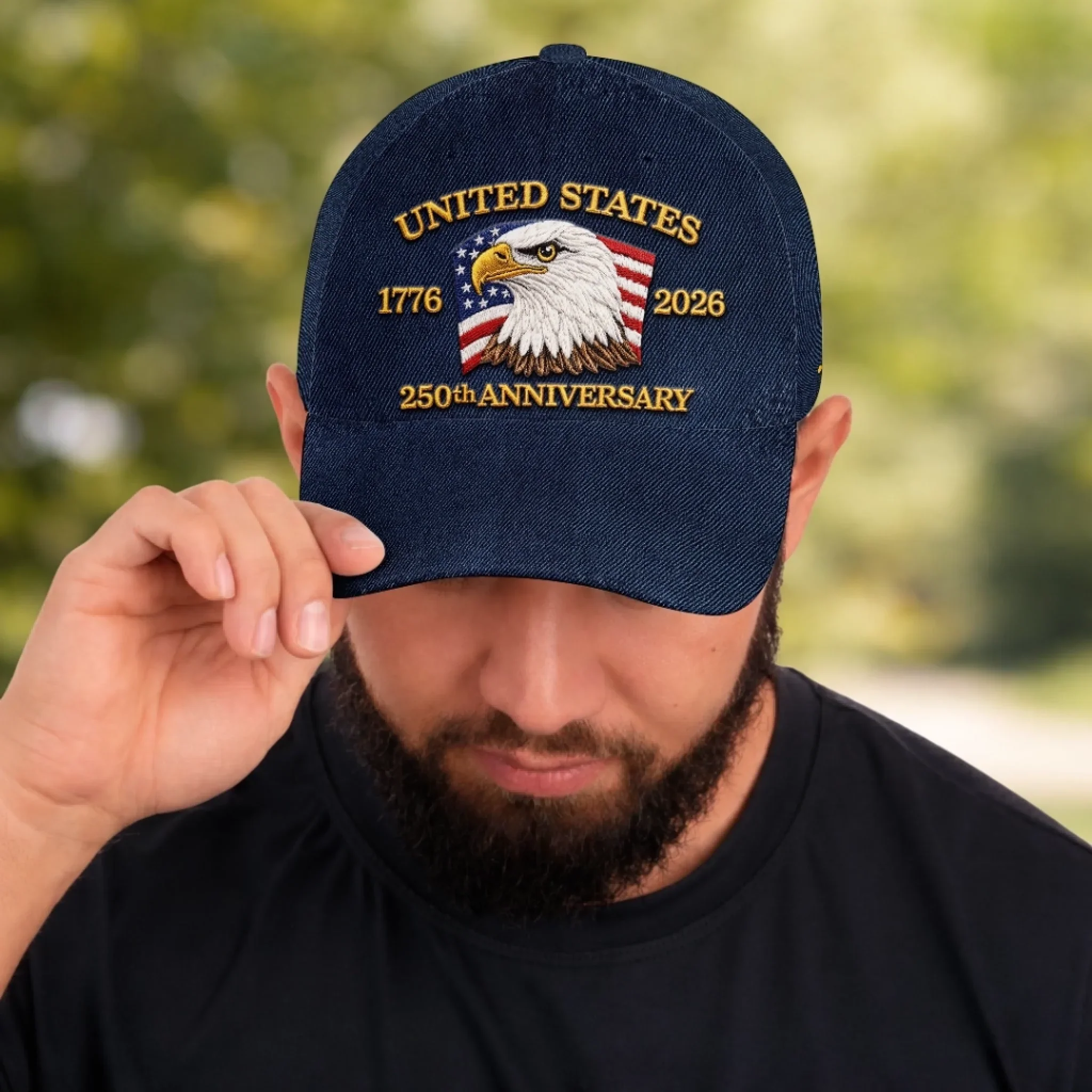 Custom Hat, All Over Print Classic Cap - Personalized America 250th Anniversary Gifts For Women, Men - Freedom Is Our Legacy - Image 6