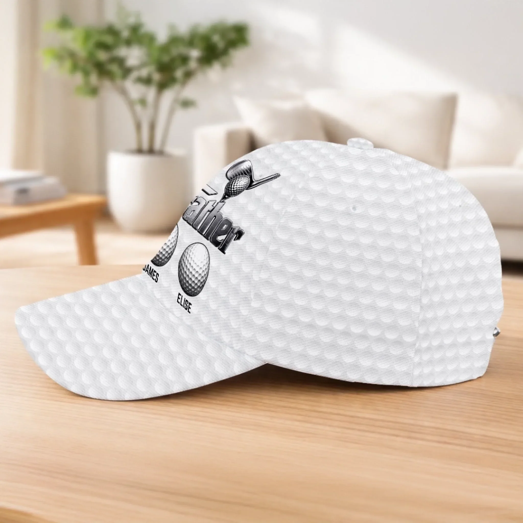 Custom Hat, All Over Print Classic Cap - Personalized Birthday Golf Gifts For Dad, Grandpa - Best Dad By Par Always - Image 5