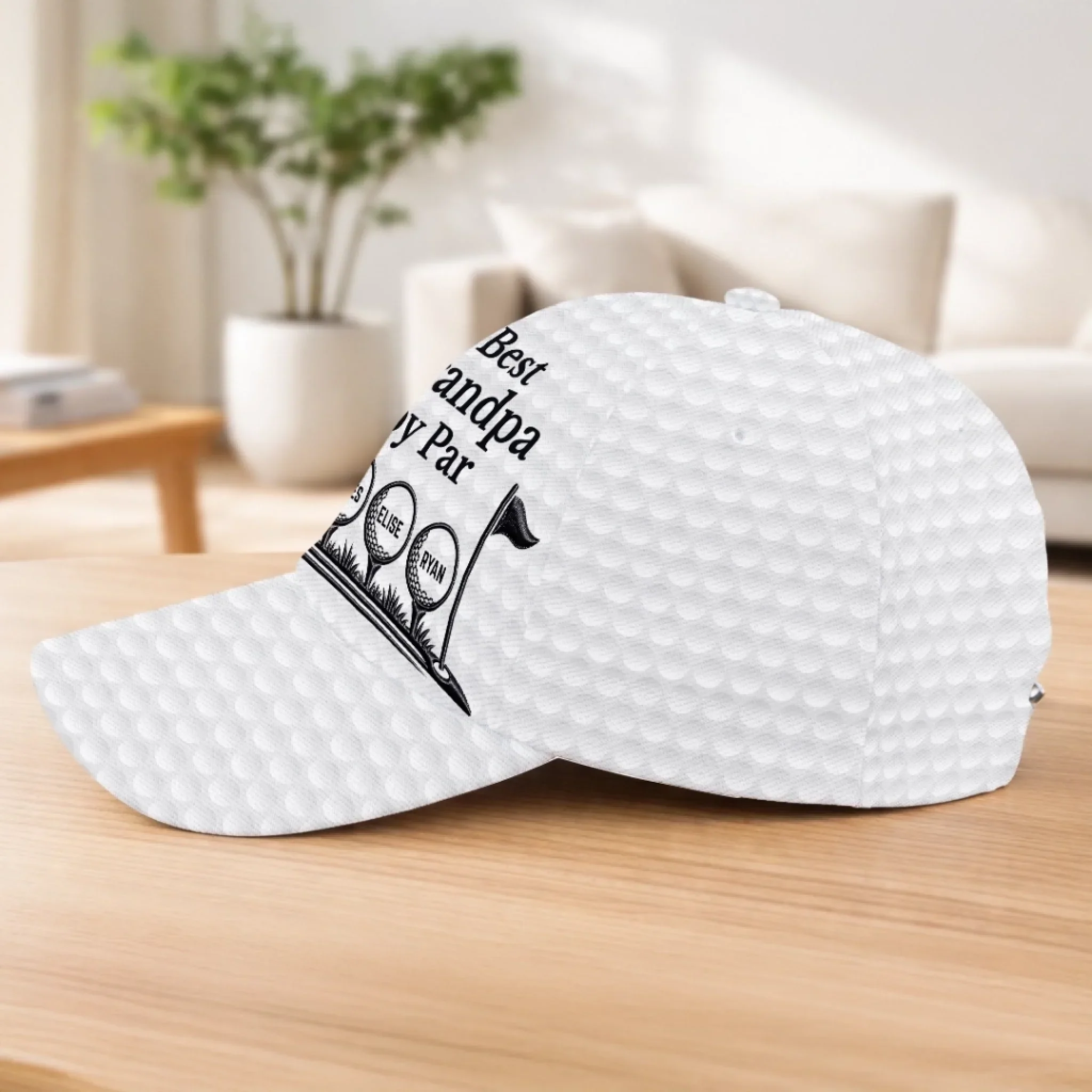 Custom Hat, All Over Print Classic Cap - Personalized Birthday Golf Gifts For Dad, Grandpa - Golf Days With Dad - Image 7