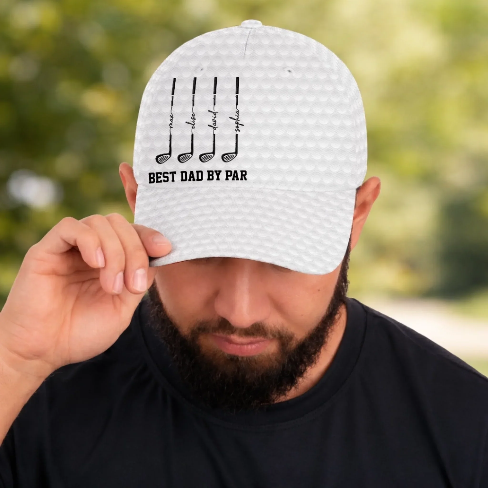 Custom Hat, All Over Print Classic Cap - Personalized Birthday Golf Gifts For Dad, Grandpa - Just One More Round - Image 7