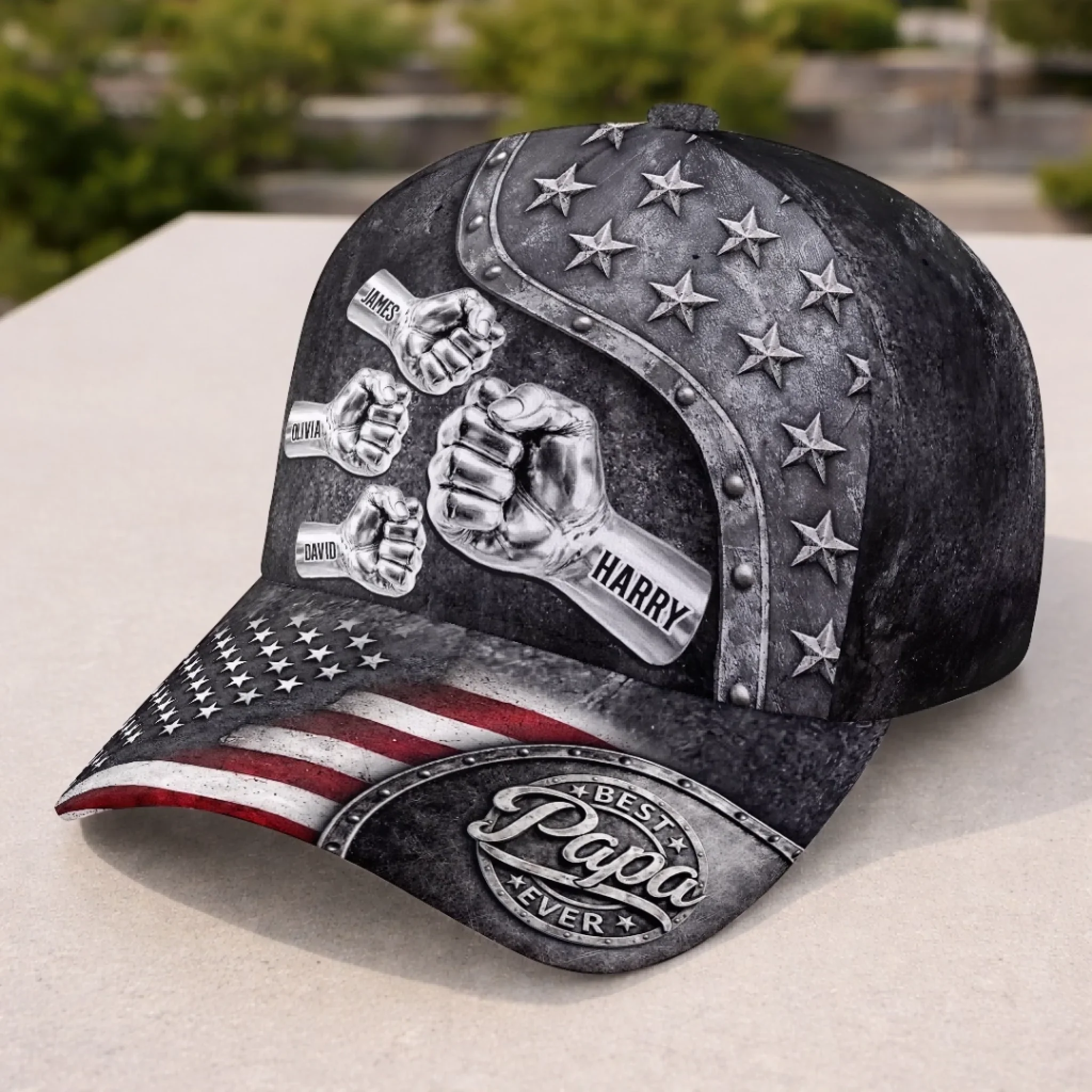 Custom Hat, All Over Print Classic Cap - Personalized Father's Day Birthday Gifts For Dad, Grandpa - Dad, My Everyday Hero - Image 5
