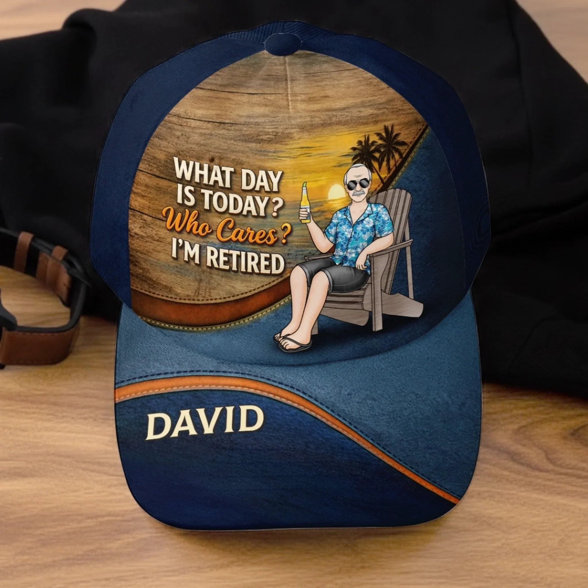 Custom Hat, All Over Print Classic Cap - Personalized Retirement Gifts For Women, Men - Enjoy Every Moment Now - Image 3