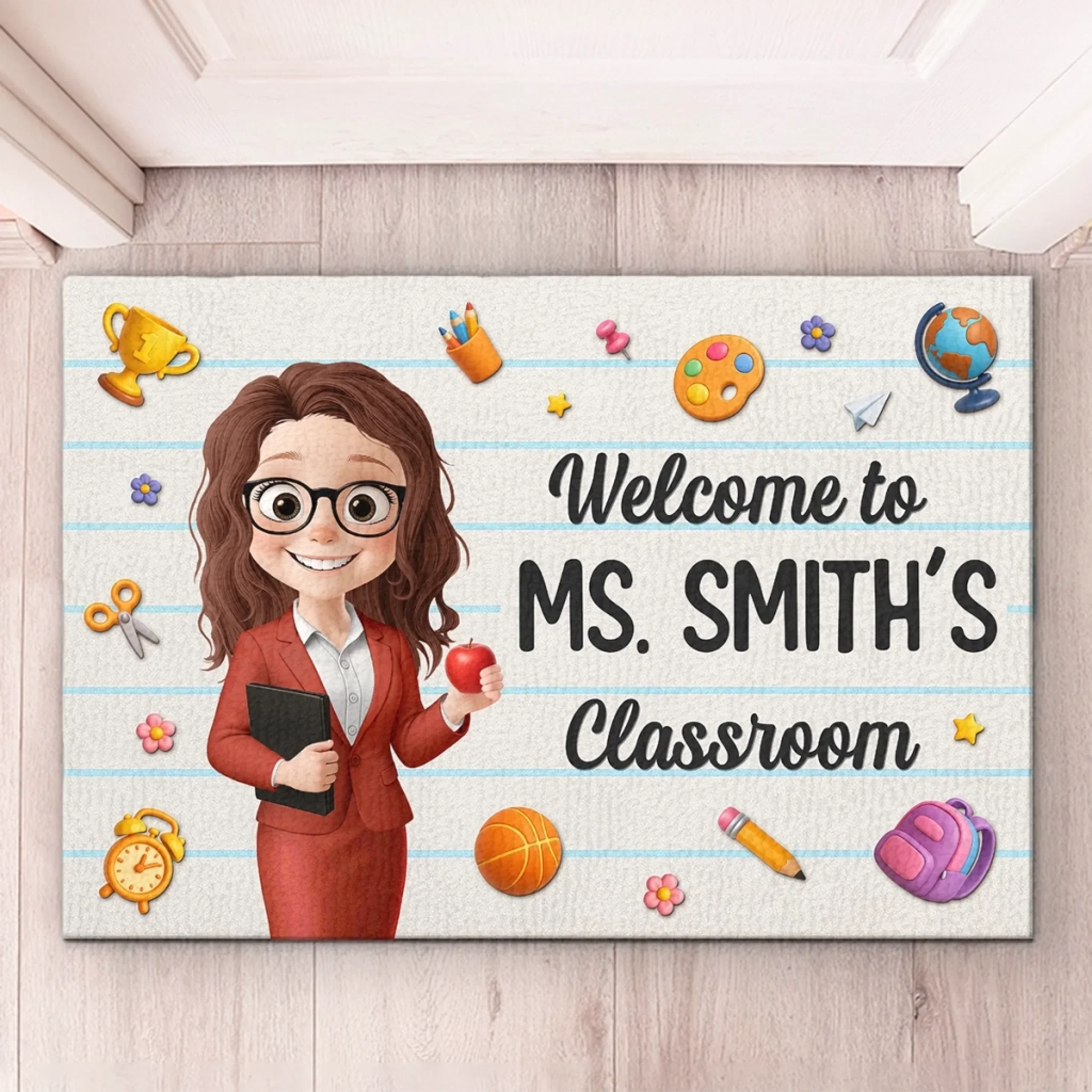 Custom Home Decor Decorative Mat - Personalized Back To School Gifts For Teachers - Inspiring Minds With Love - Image 3
