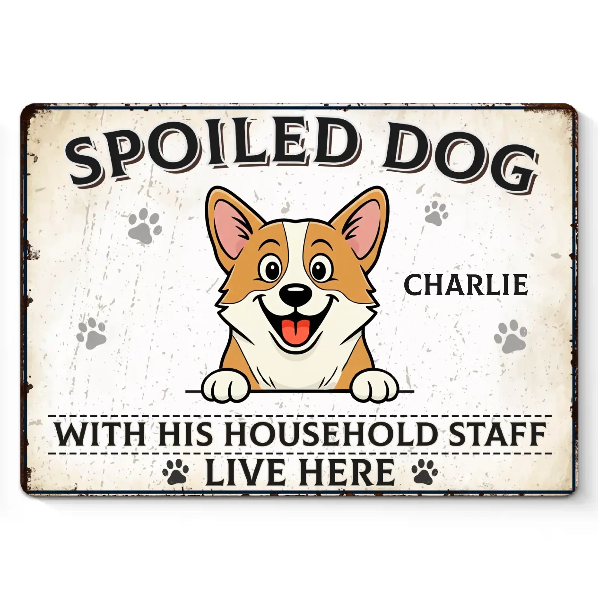 Custom Home Decor Metal Sign - Personalized Birthday Gifts For Dog Lovers, Dog Dad And Mom - Spoiled Dogs, Happy Home - Image 2